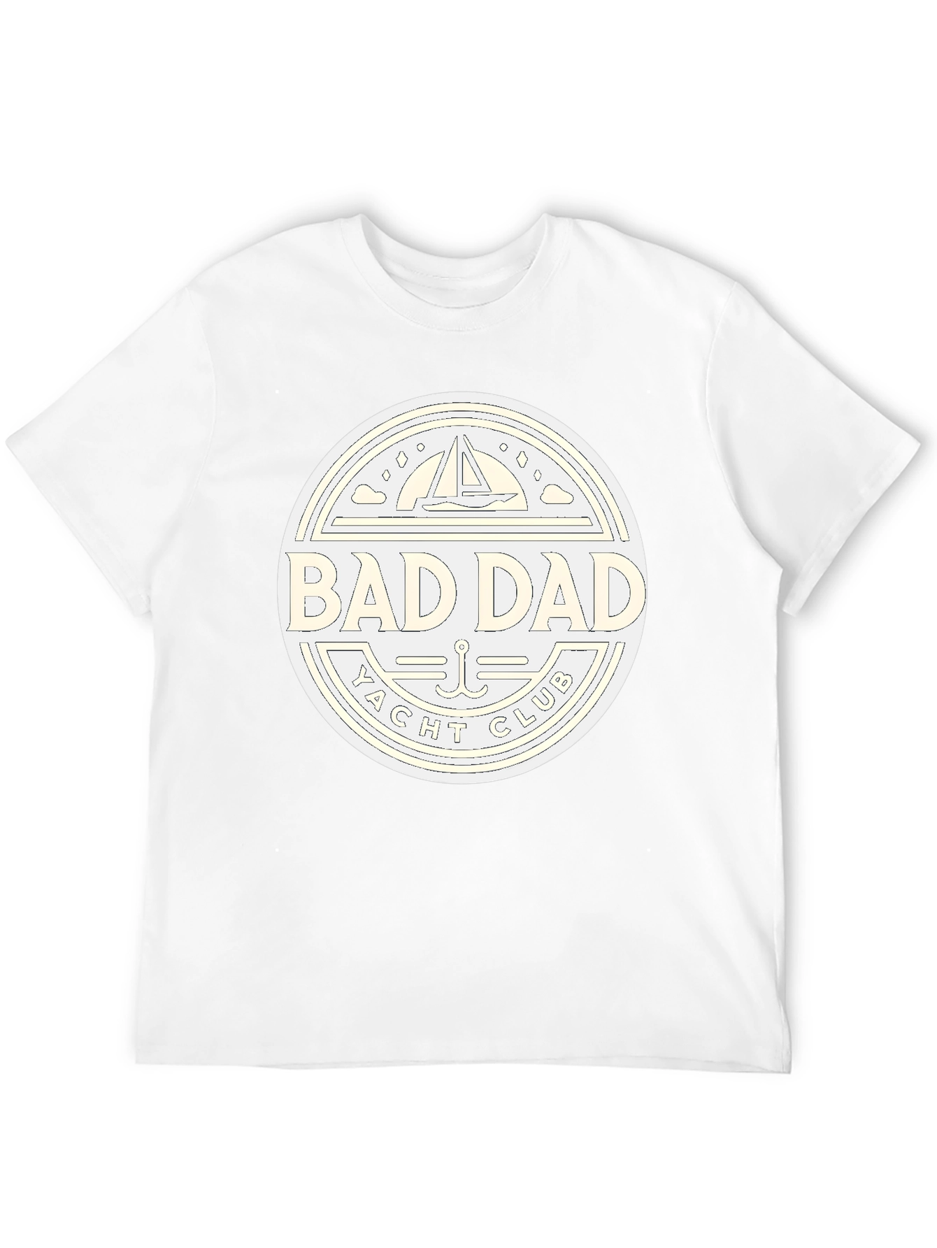 Black Bad Dad Yacht Club Black T-Shirt view 12