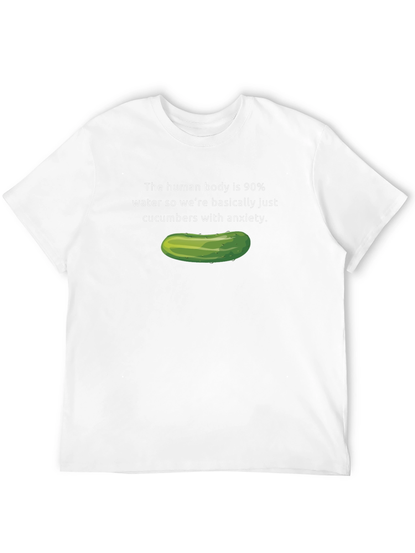 Black Cucumber Anxiety Graphic T-Shirt view 12
