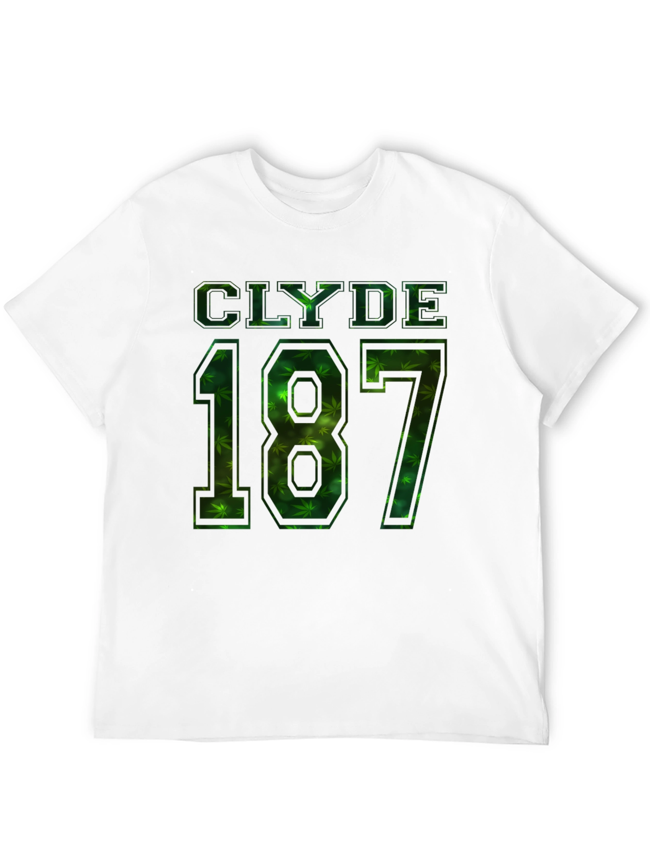 Black Clyde 187 Graphic T-Shirt - Weed Leaf Design view 12