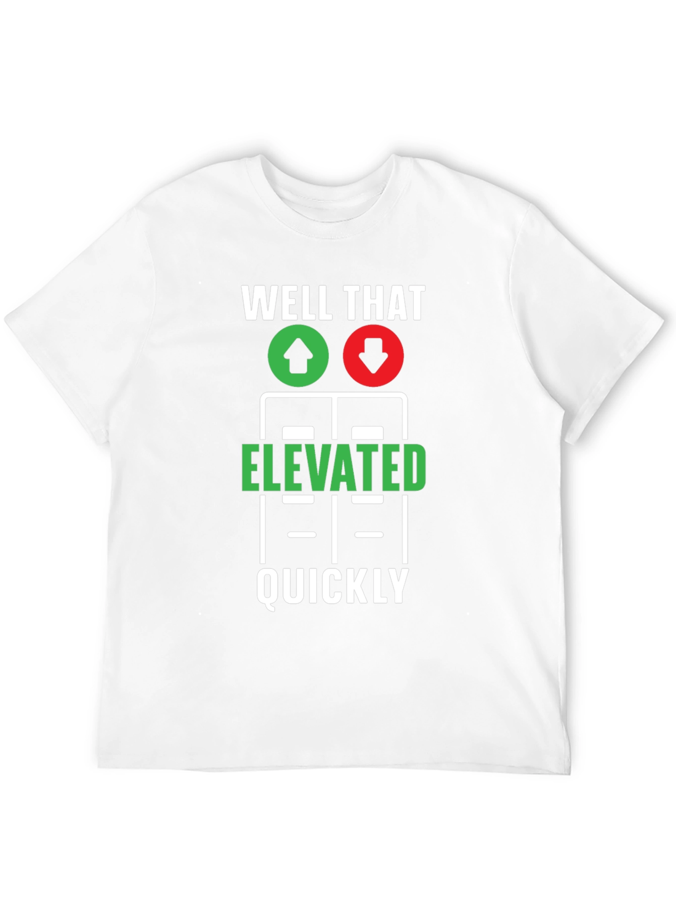 Black Elevated Quickly T-Shirt - Funny Stock Market Tee view 12