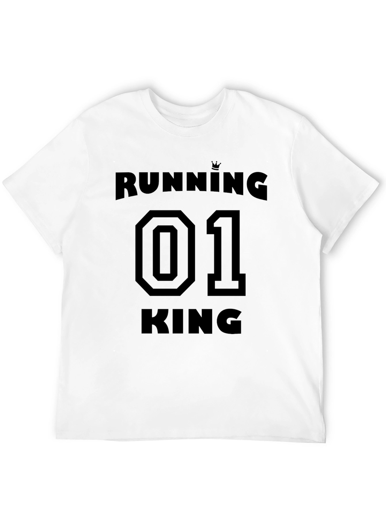 Black Running King 01 Black Graphic T-Shirt view 12