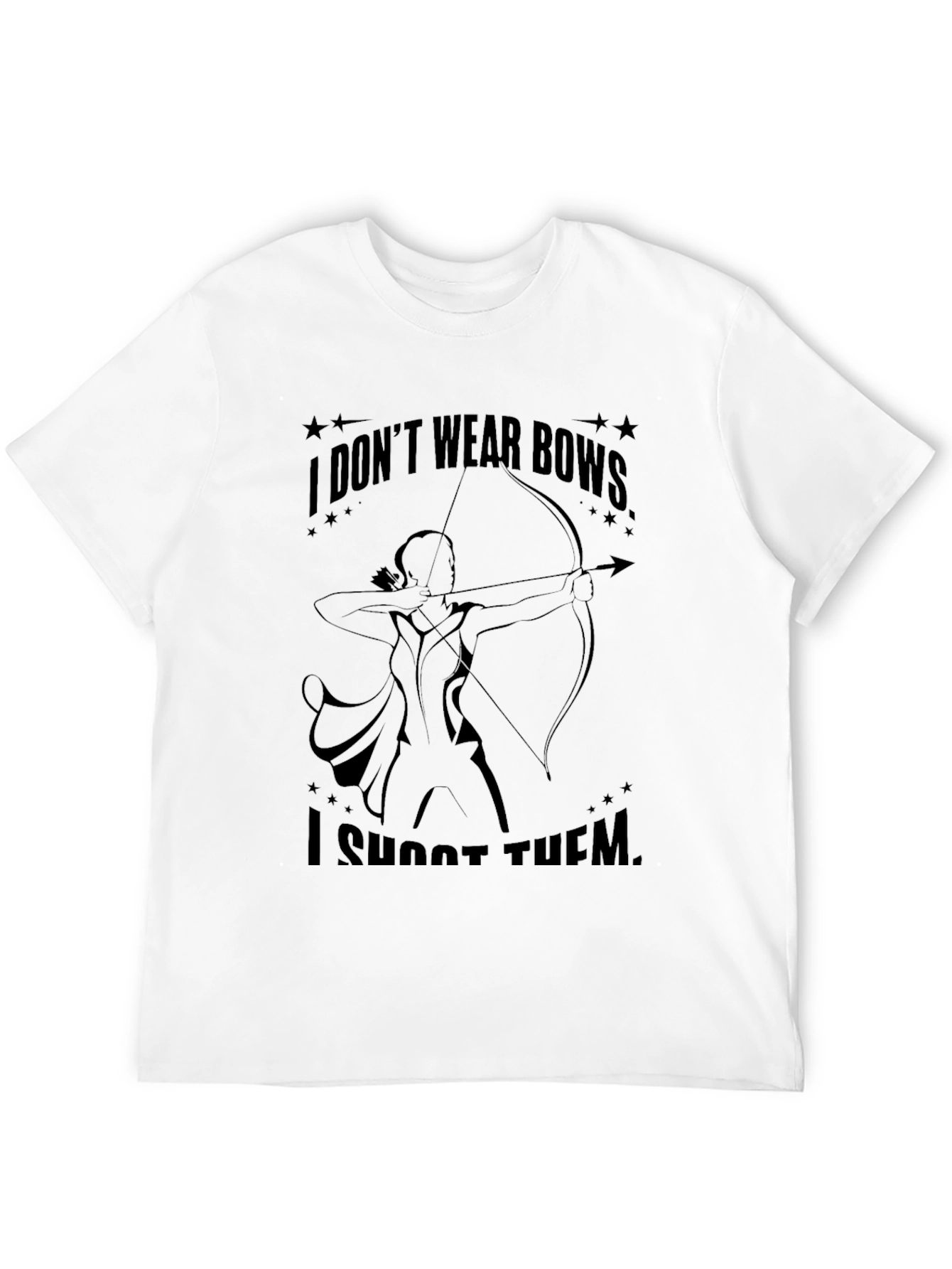 Black Archer Graphic Tee - I Don't Wear Bows, I Shoot Them view 12