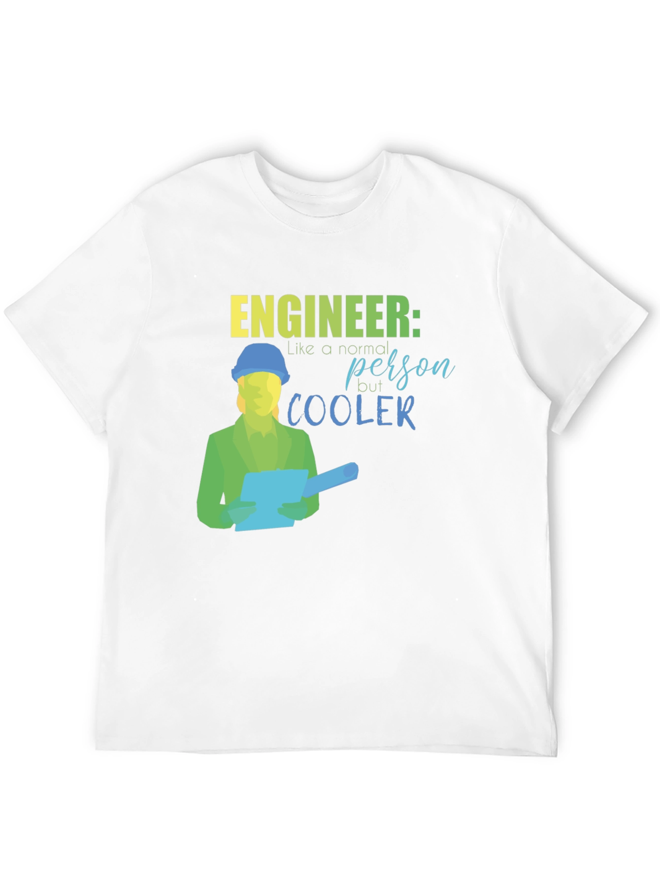 Black Engineer Cooler Black T-Shirt view 12