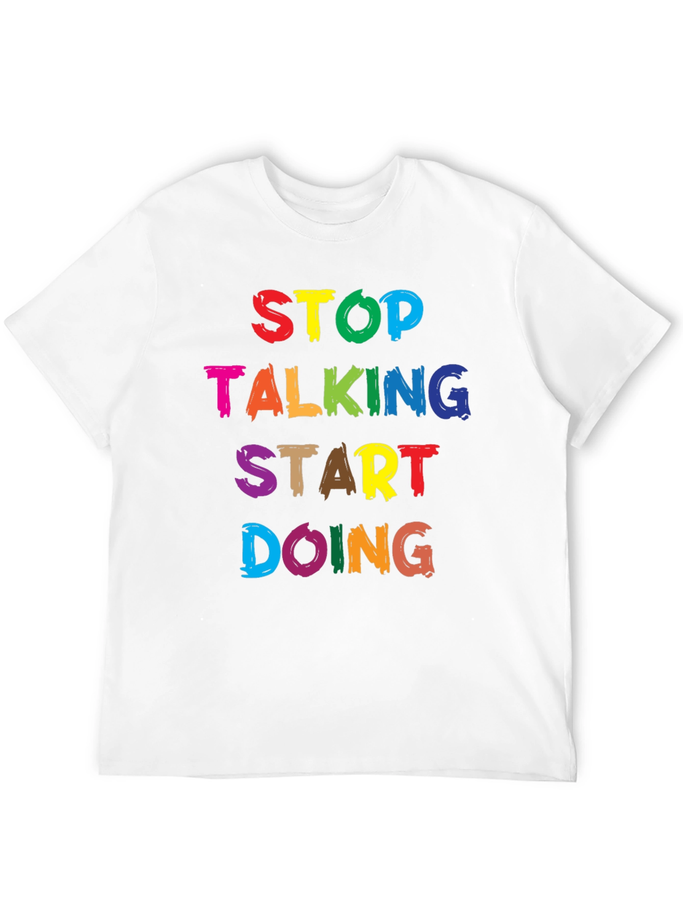 Black Stop Talking Start Doing Graphic Tee view 12