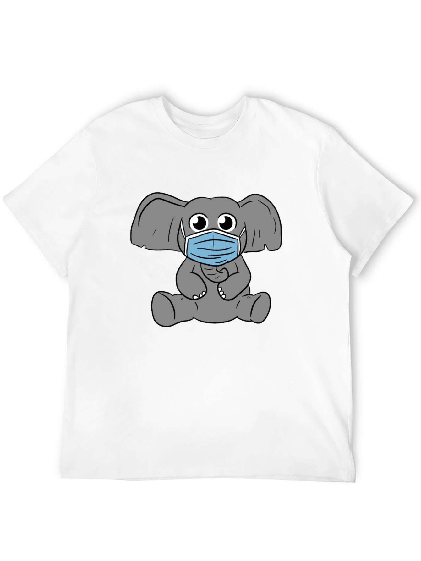 Black Elephant Mask Graphic T-Shirt - Stylish Comfort view 12