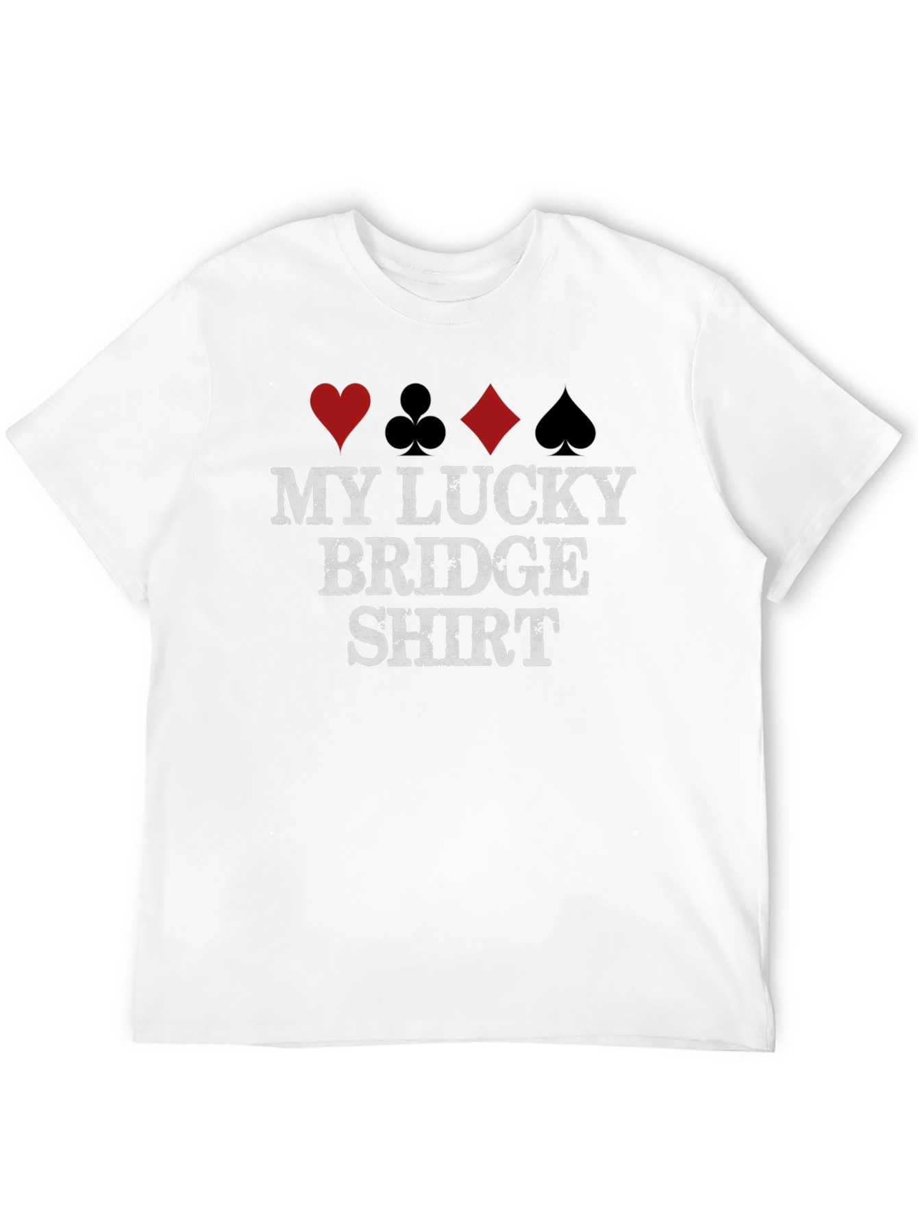 Lucky Bridge Shirt - Card Suit Design Tee - 12