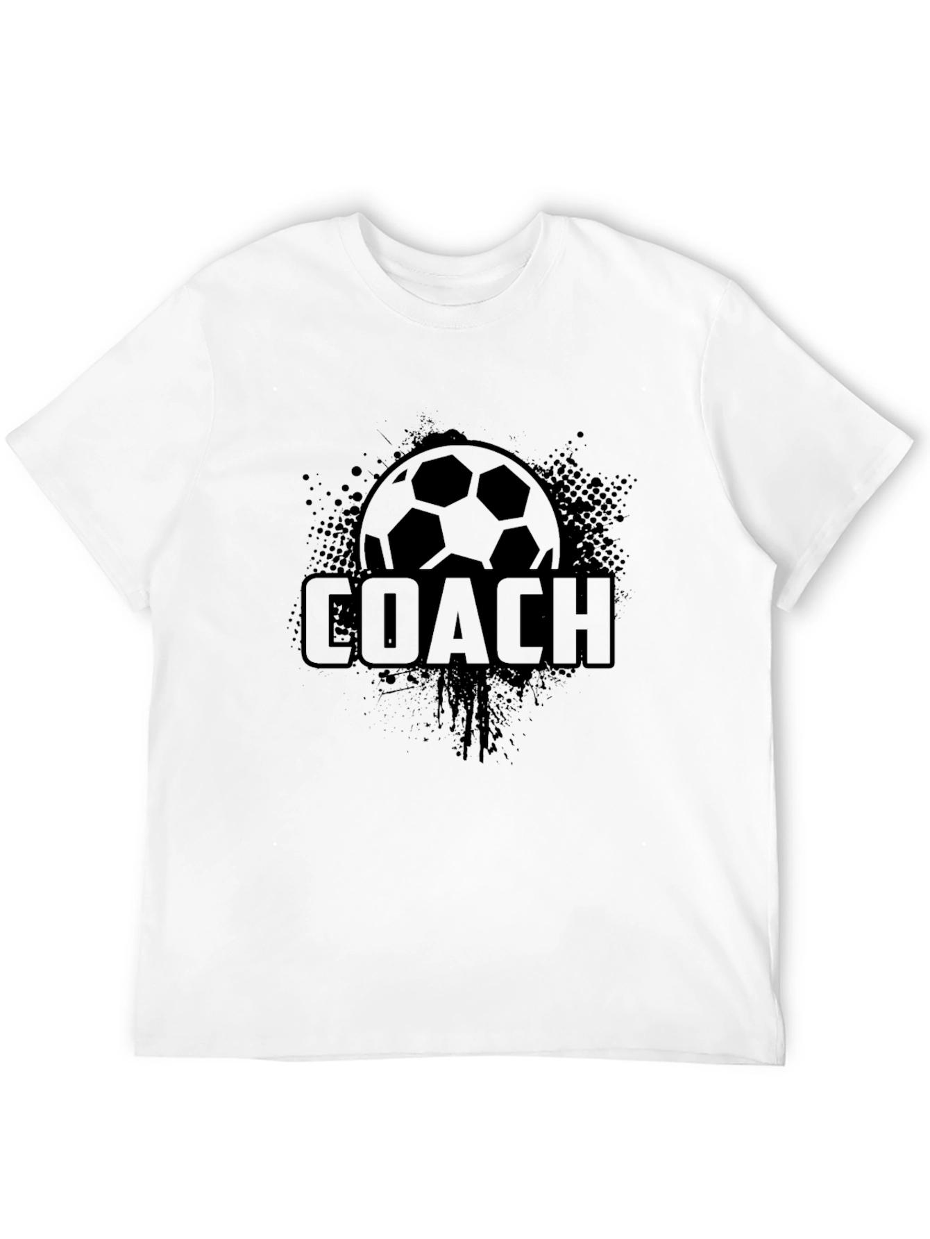 Black Soccer Coach T-Shirt - Sports Fan Apparel view 12