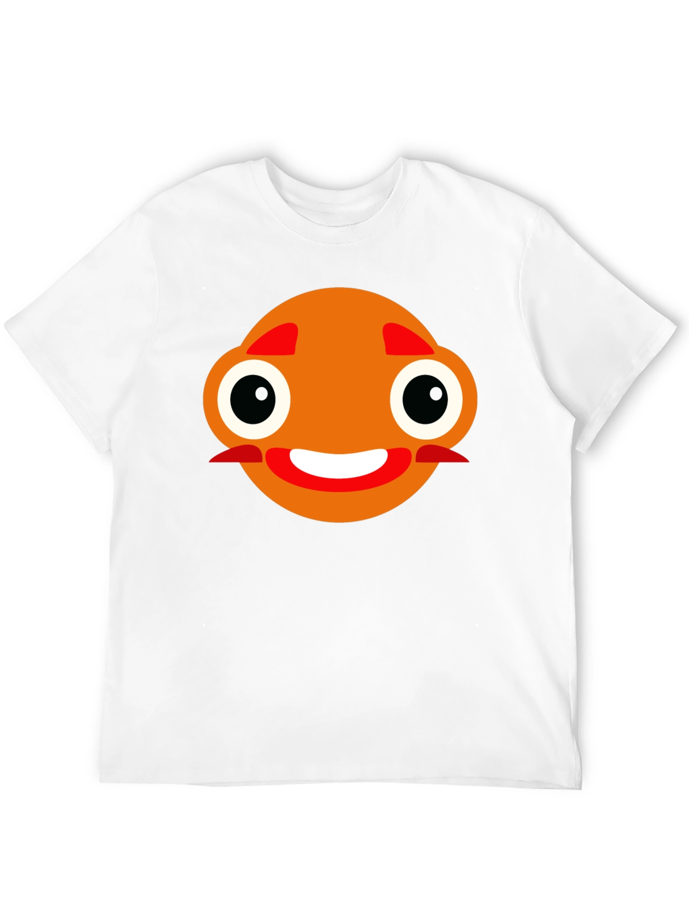Black Funny Orange Face Black T-Shirt view 12