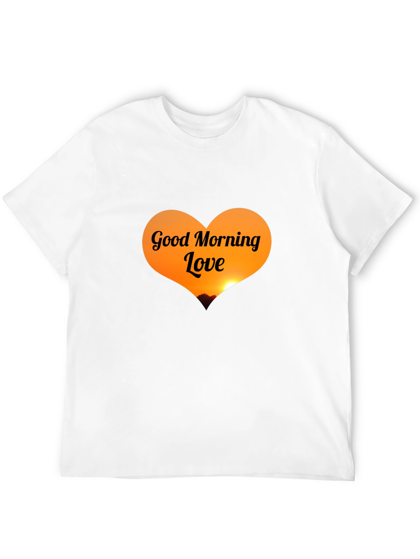 Black Good Morning Love Black T-Shirt view 12