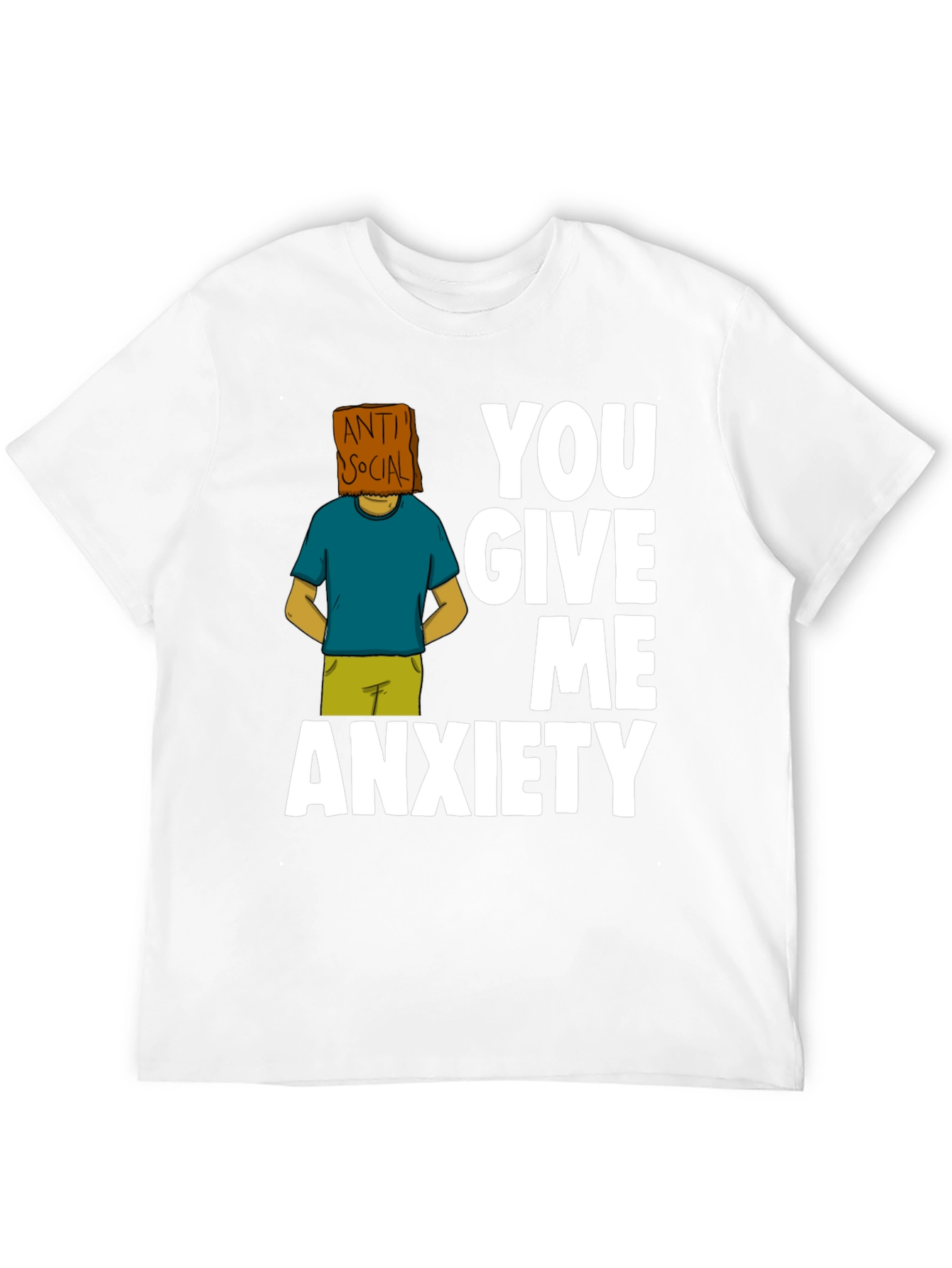 Black Anti-Social Anxiety T-Shirt view 12