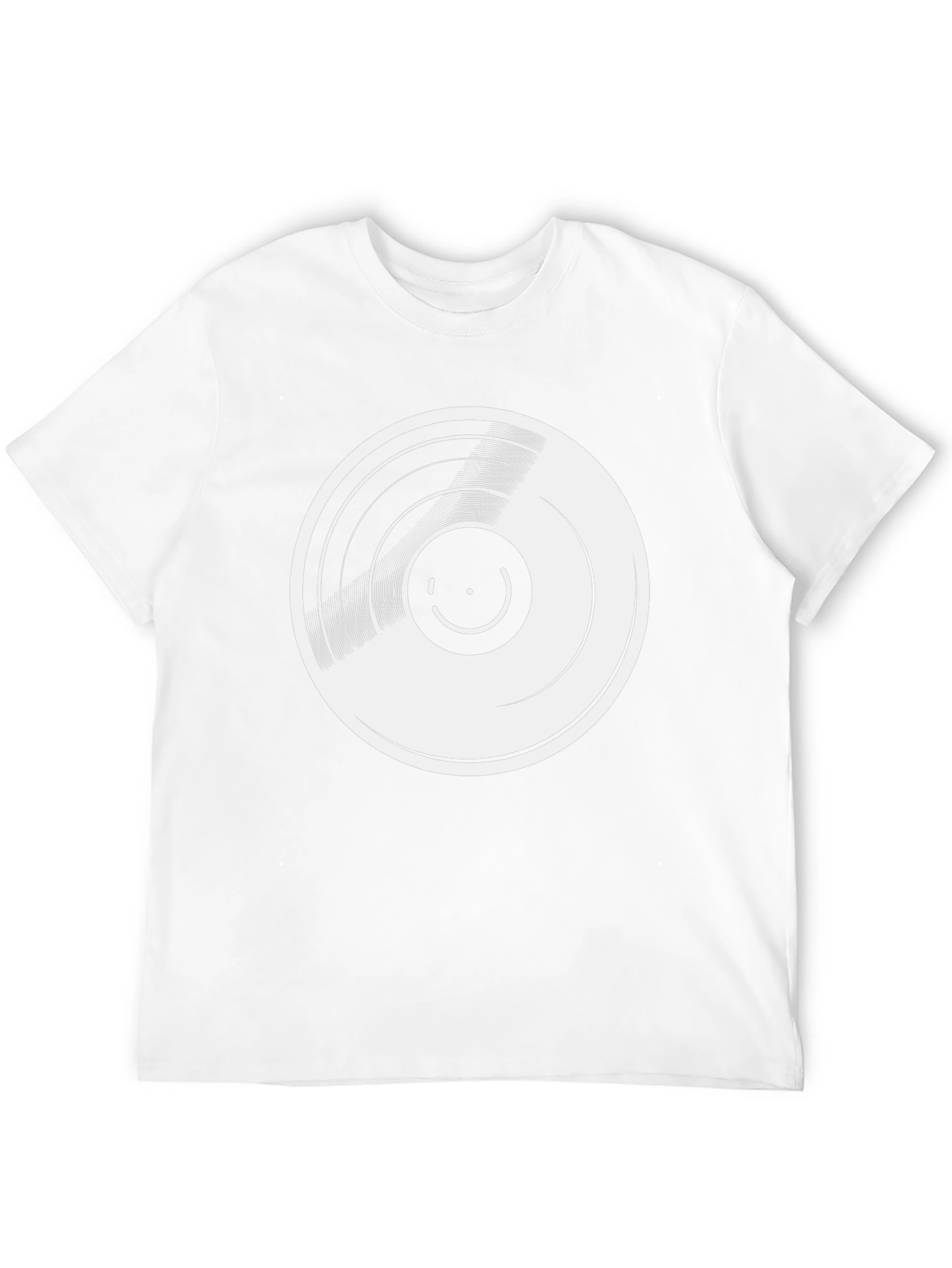 Black Vinyl Record Graphic Tee - Retro Music Lover T-Shirt view 12