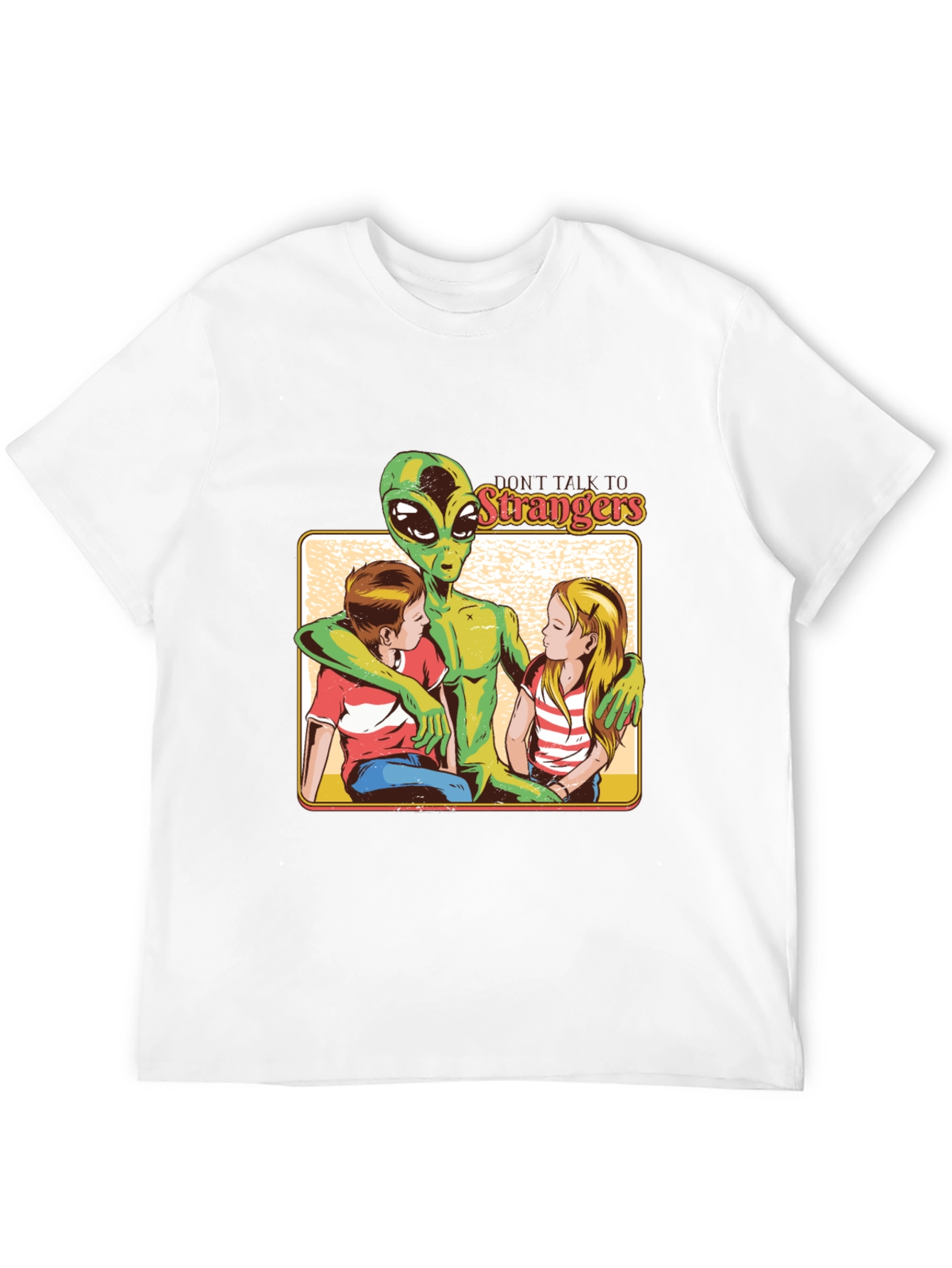 Black Don't Talk to Strangers Alien T-Shirt view 12