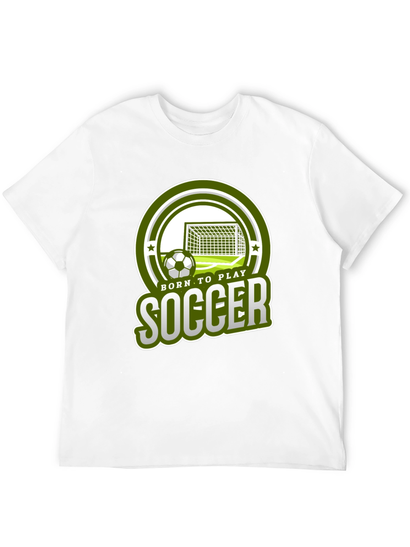 Black Born To Play Soccer Graphic T-Shirt view 12