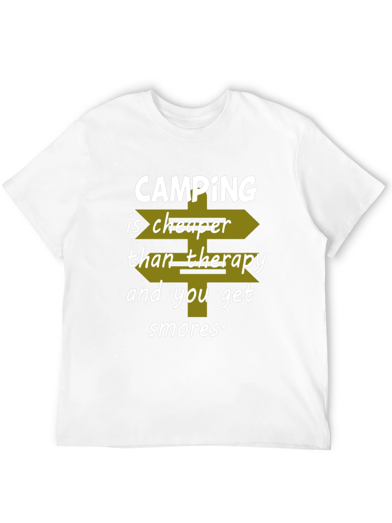 Black Camping Cheaper Than Therapy Graphic T-Shirt view 12