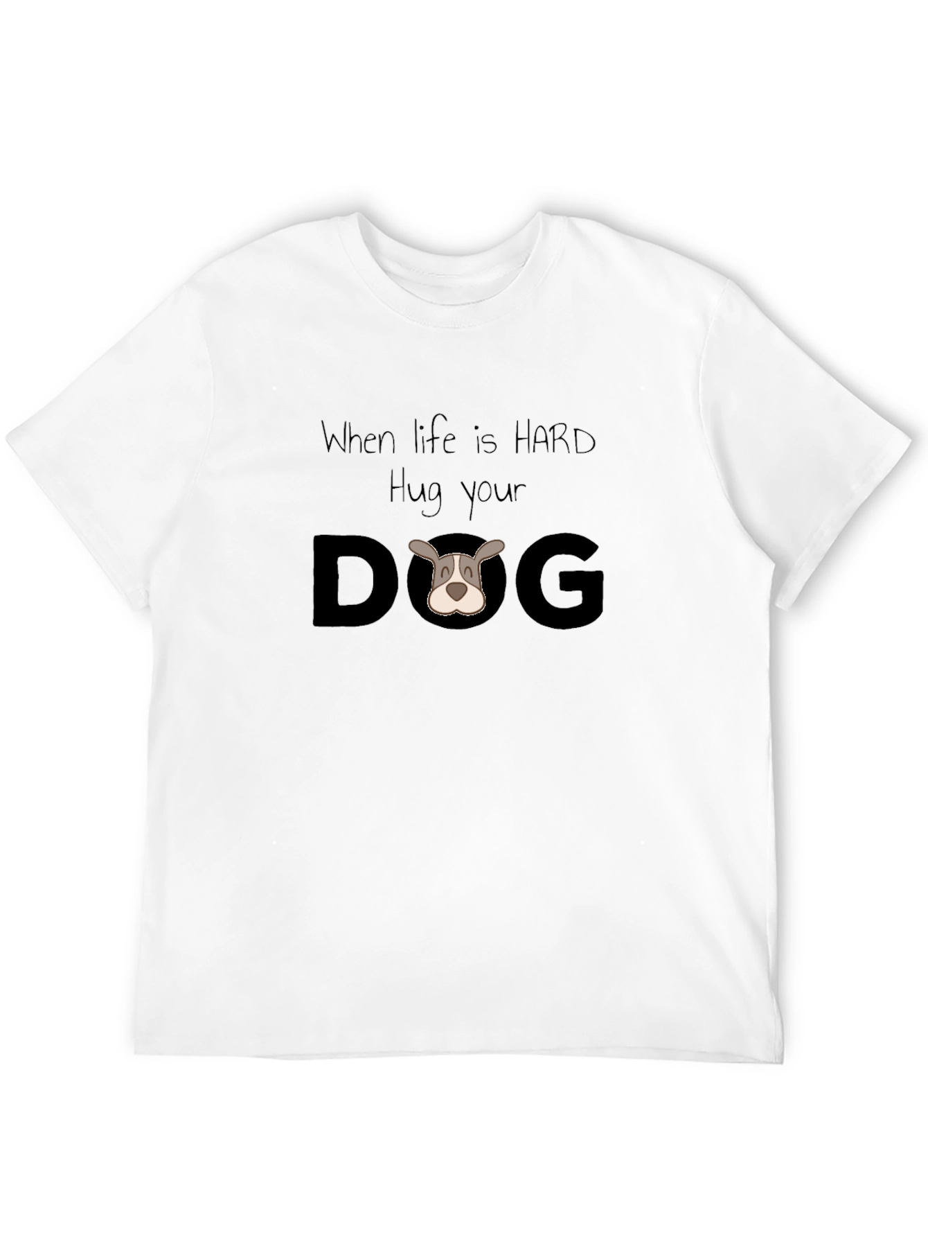 Black Hug Your Dog T-Shirt - Comfort & Style view 12