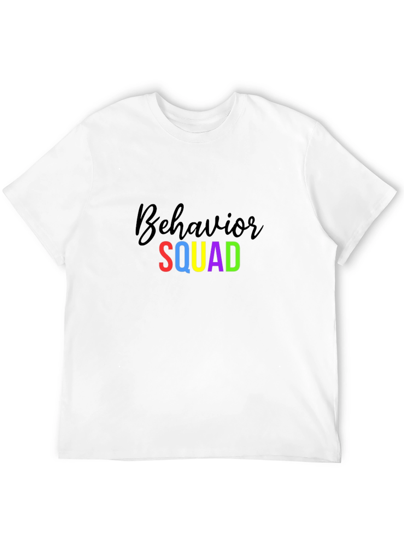 Black Behavior Squad Tee - Colorful Graphic Design view 12