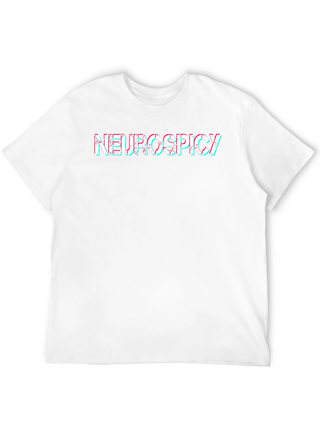 Black Neurospicy T-Shirt - Black Glitch Text Tee view 12