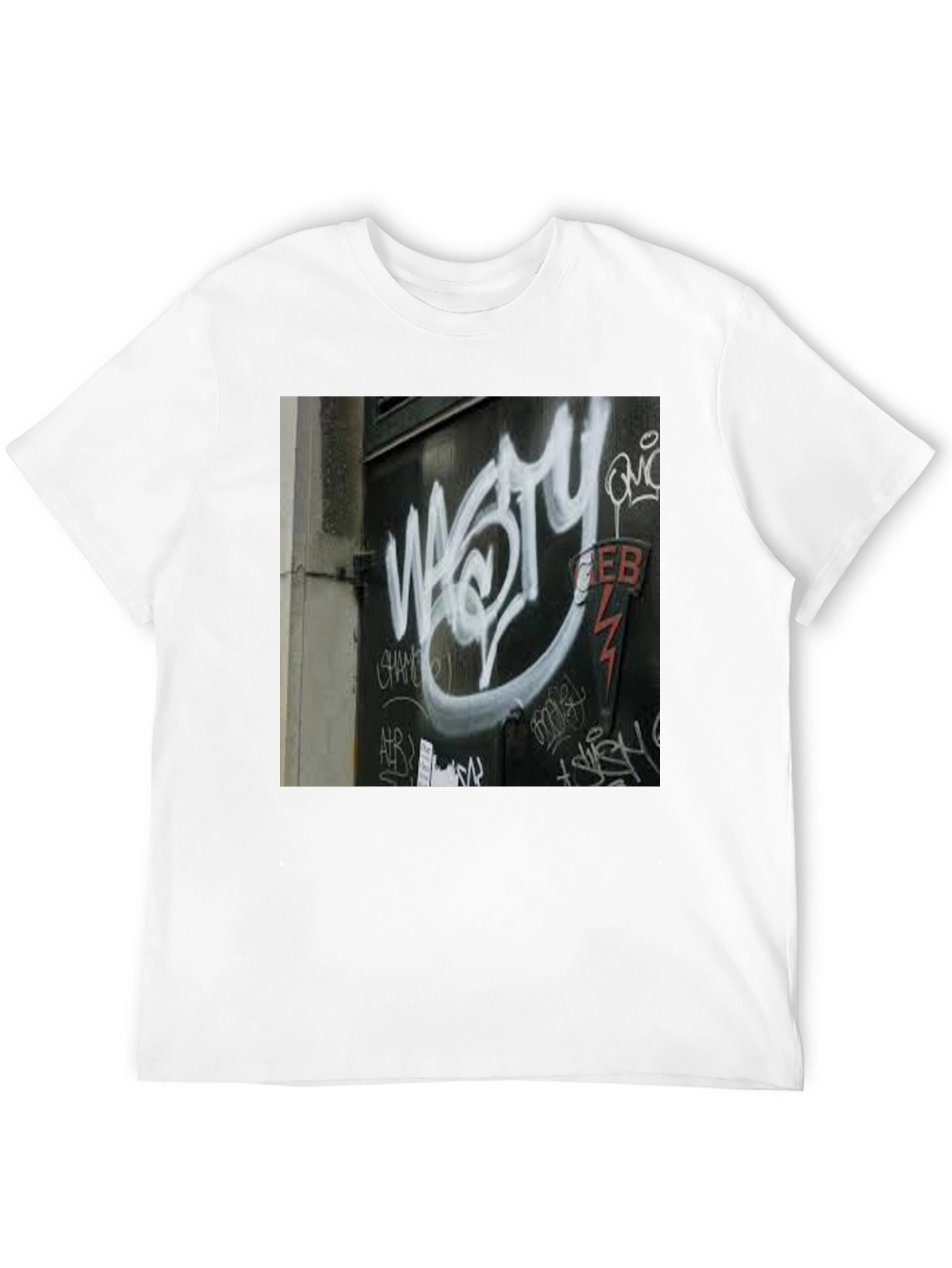 Black Urban Graffiti Tee - Street Art Style view 12