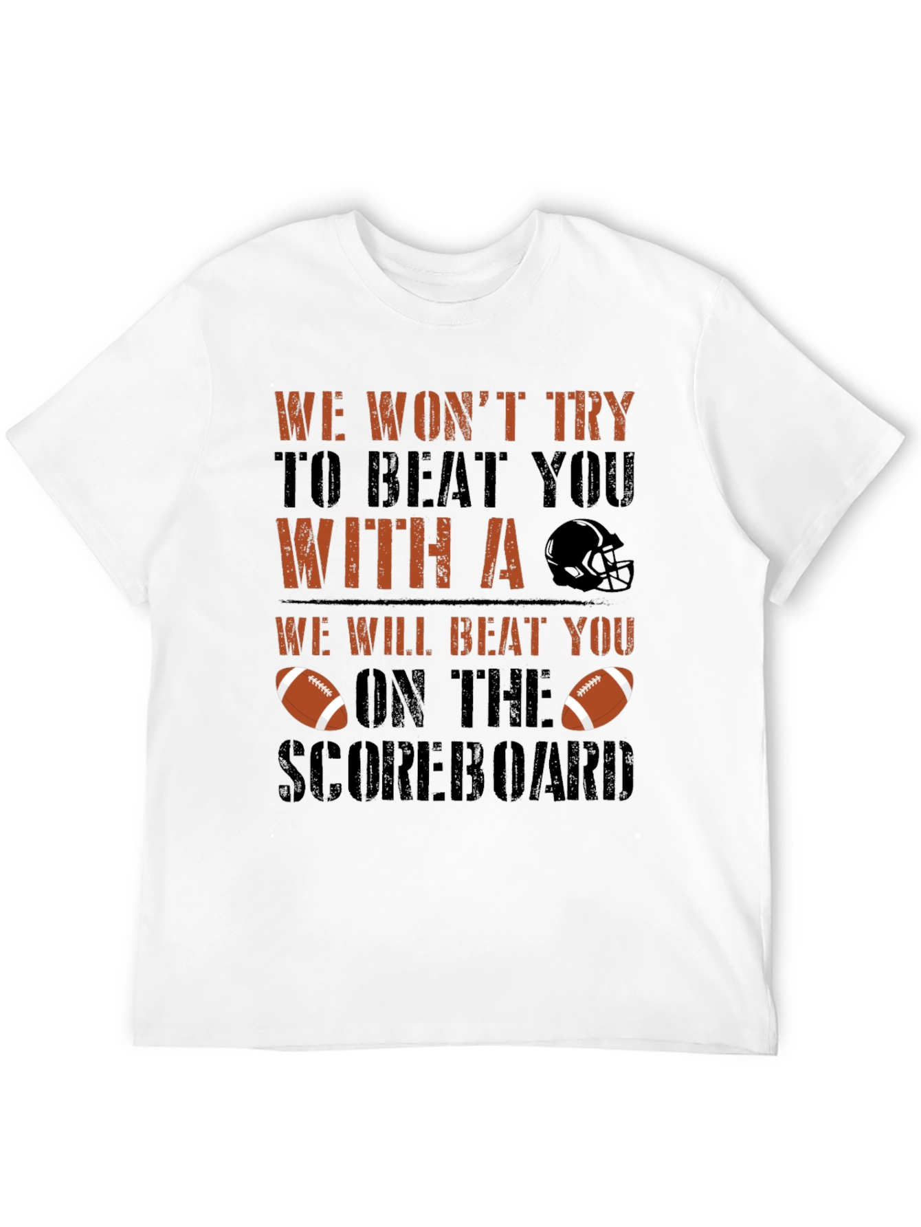 Black Funny Football T-Shirt: Scoreboard Wins view 12