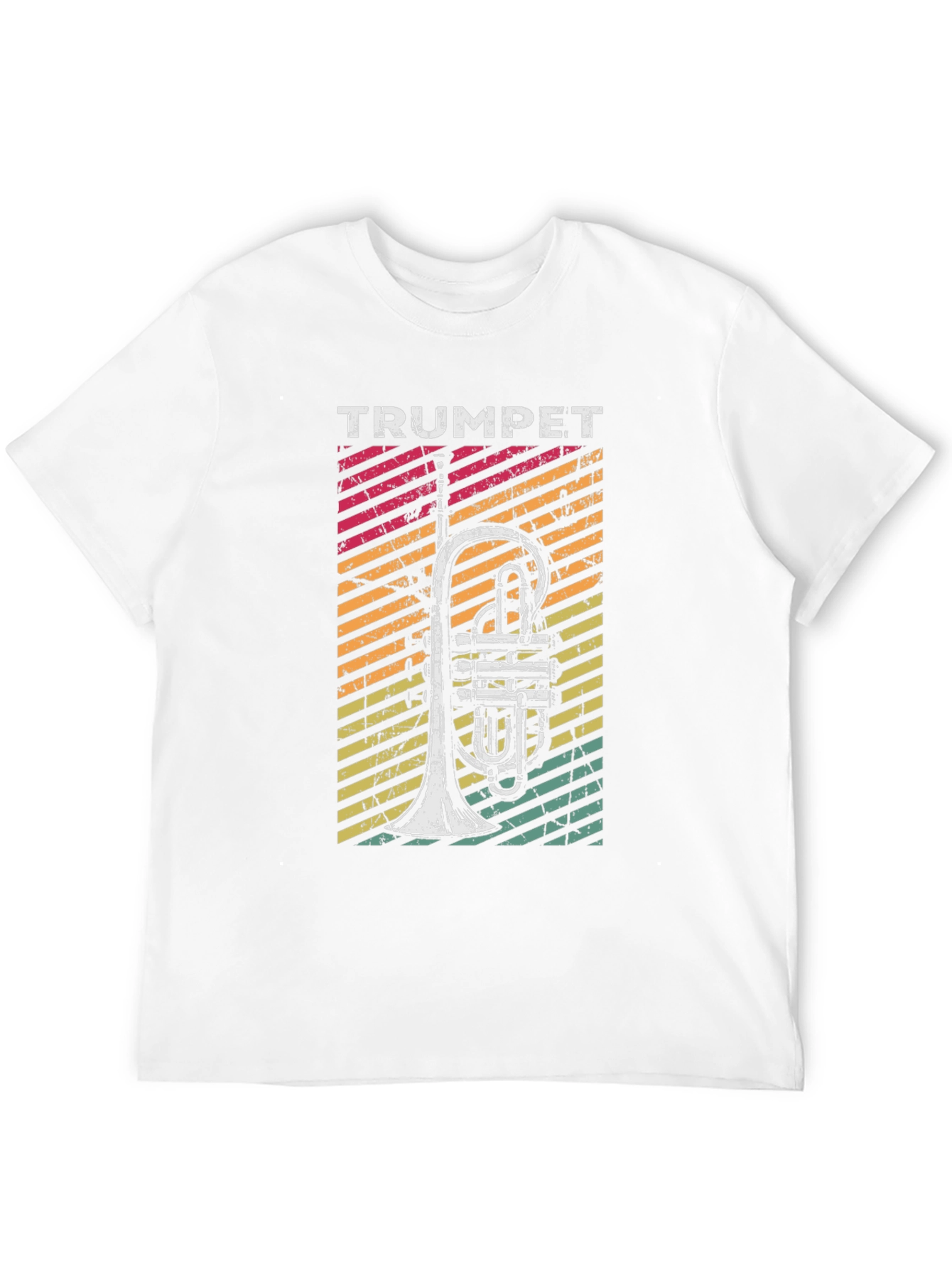 Black Retro Trumpet T-Shirt - Vintage Style Music Tee view 12