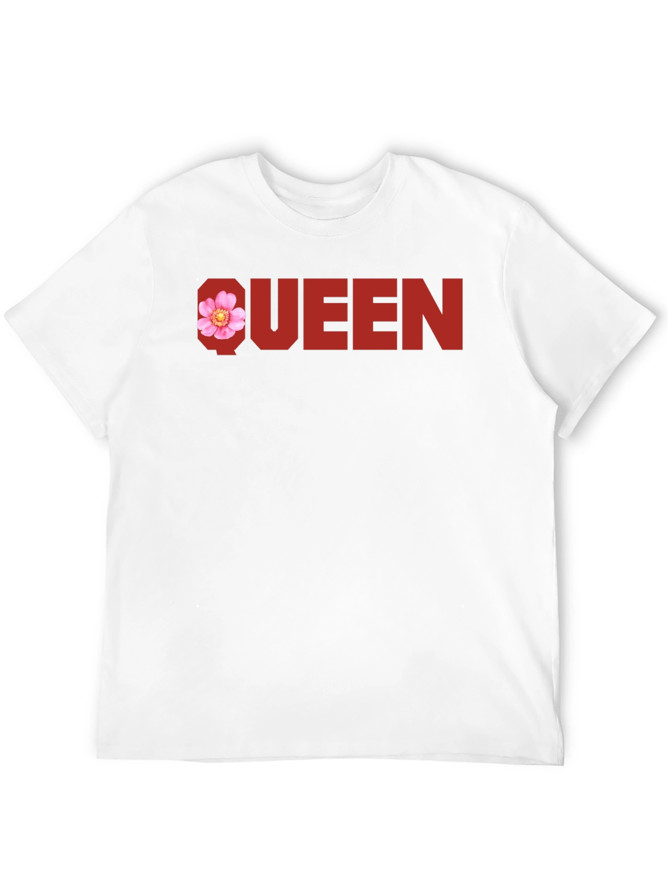 Black Queen Floral Graphic Tee - Black Cotton T-Shirt view 12