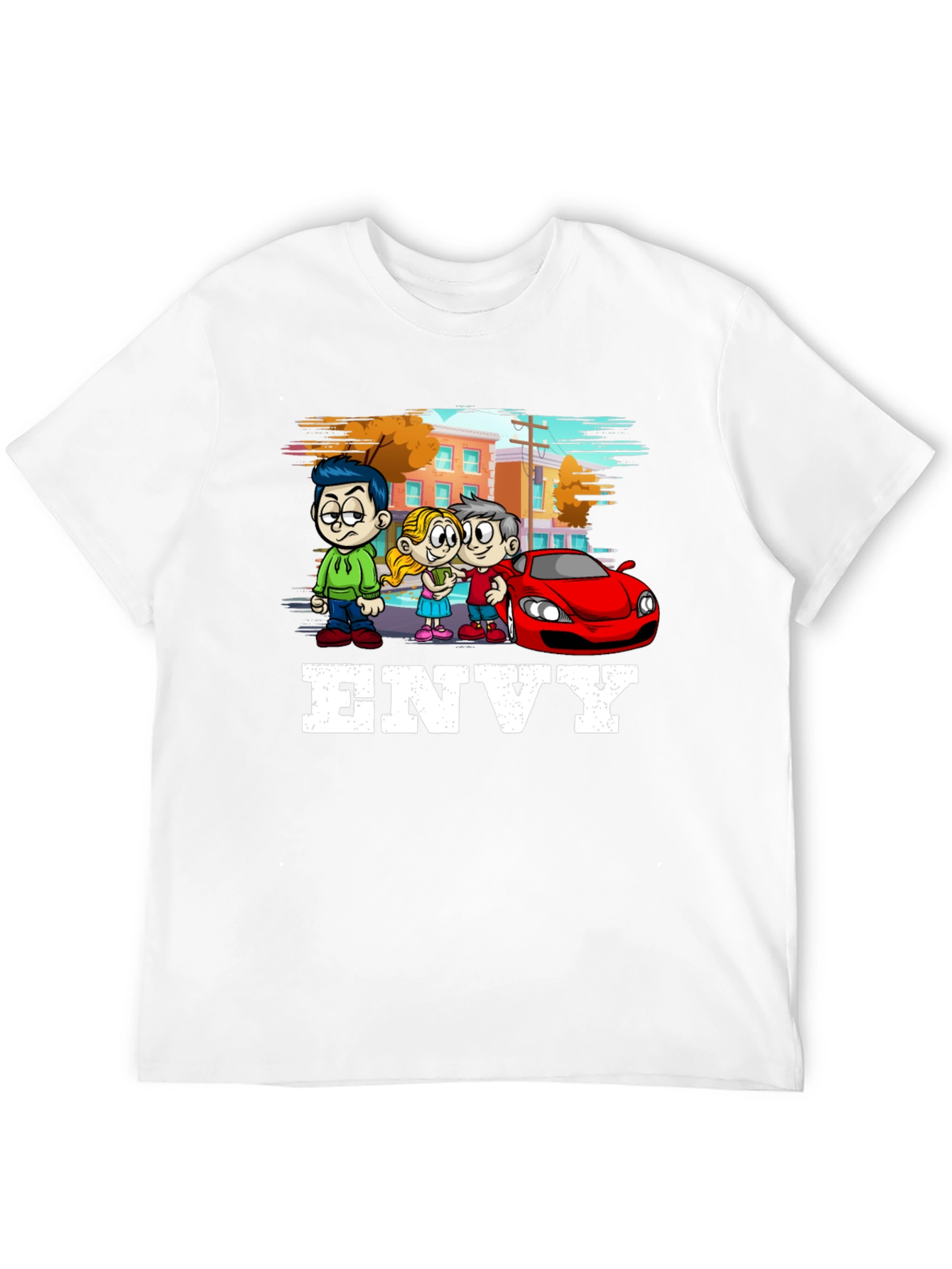 Black Envy Cartoon Graphic T-Shirt - Black Cotton Tee view 12