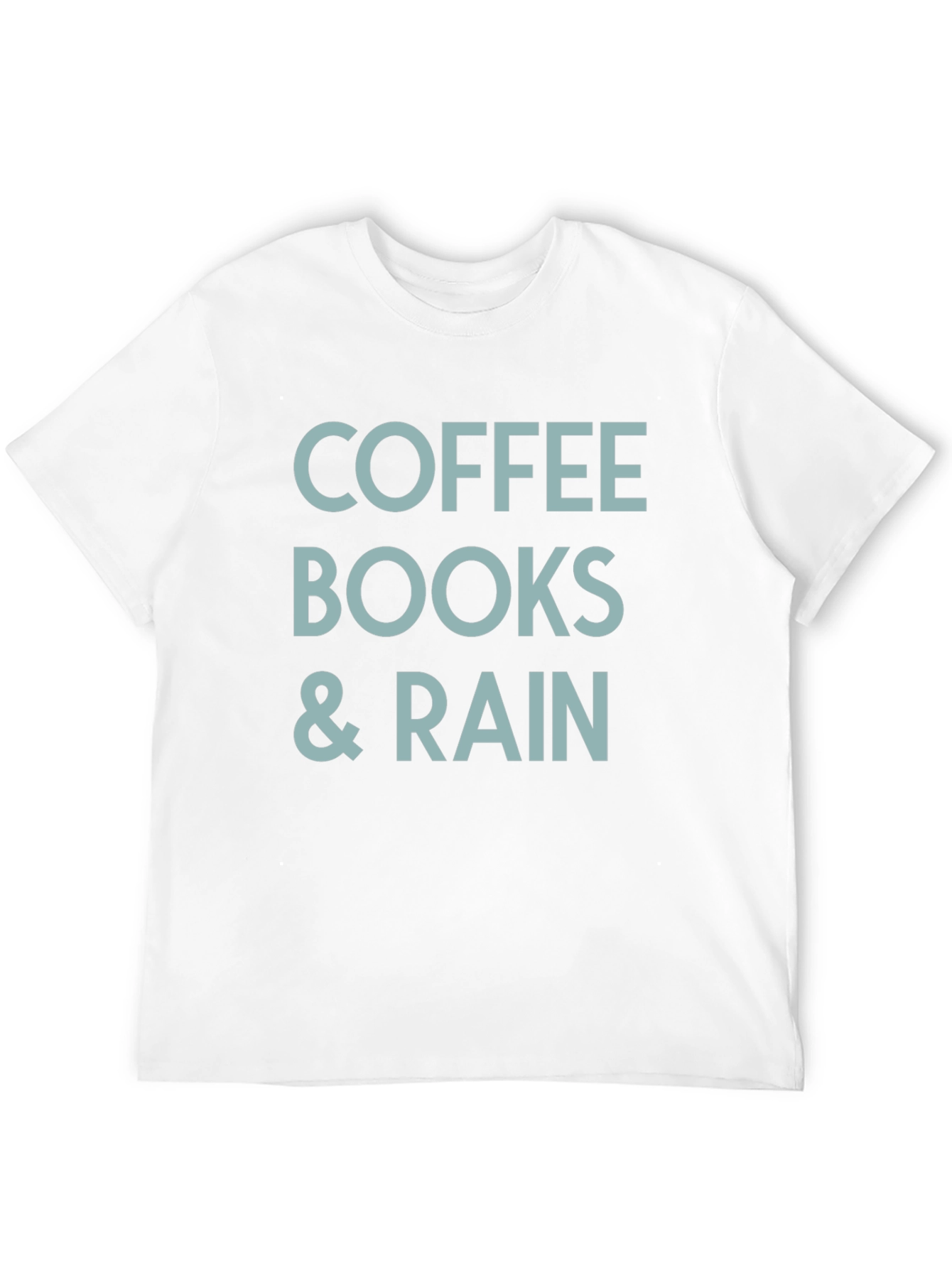 Black Coffee Books & Rain Graphic Tee - Unisex Cotton T-Shirt view 12