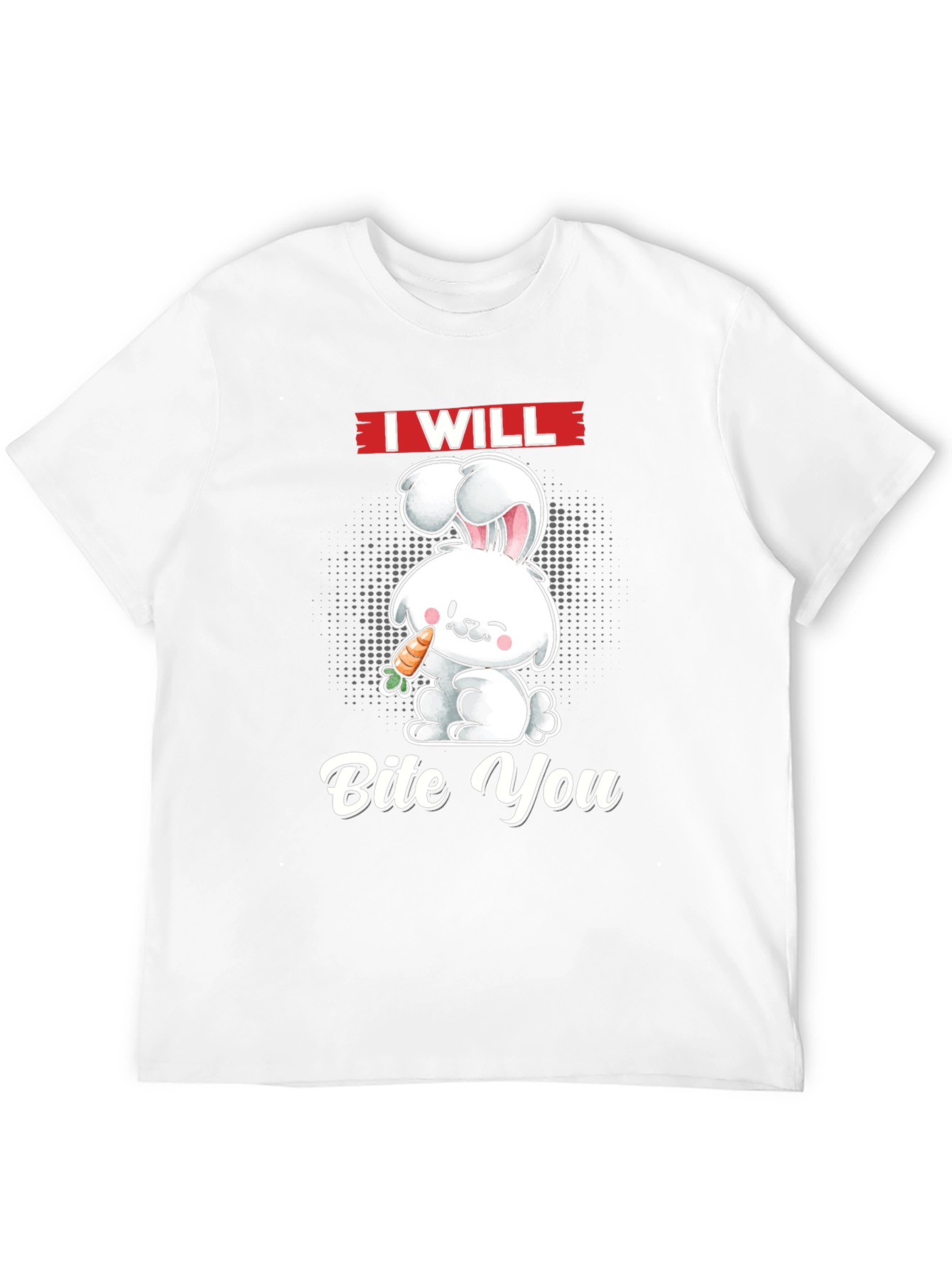 Black I Will Bite You Bunny Graphic Tee view 12