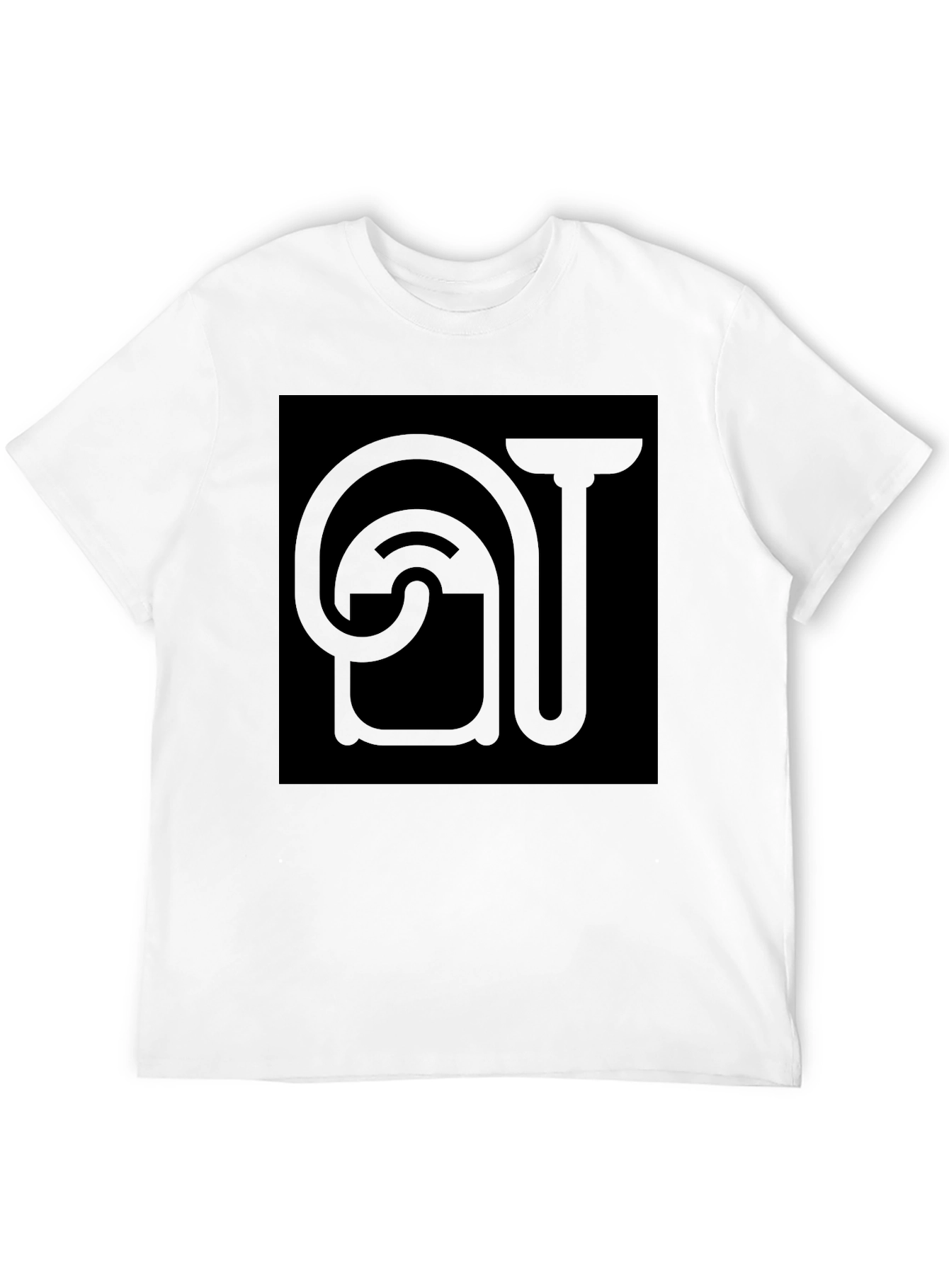 Black Minimalist Black Graphic Tee - Toilet Paper Design view 12