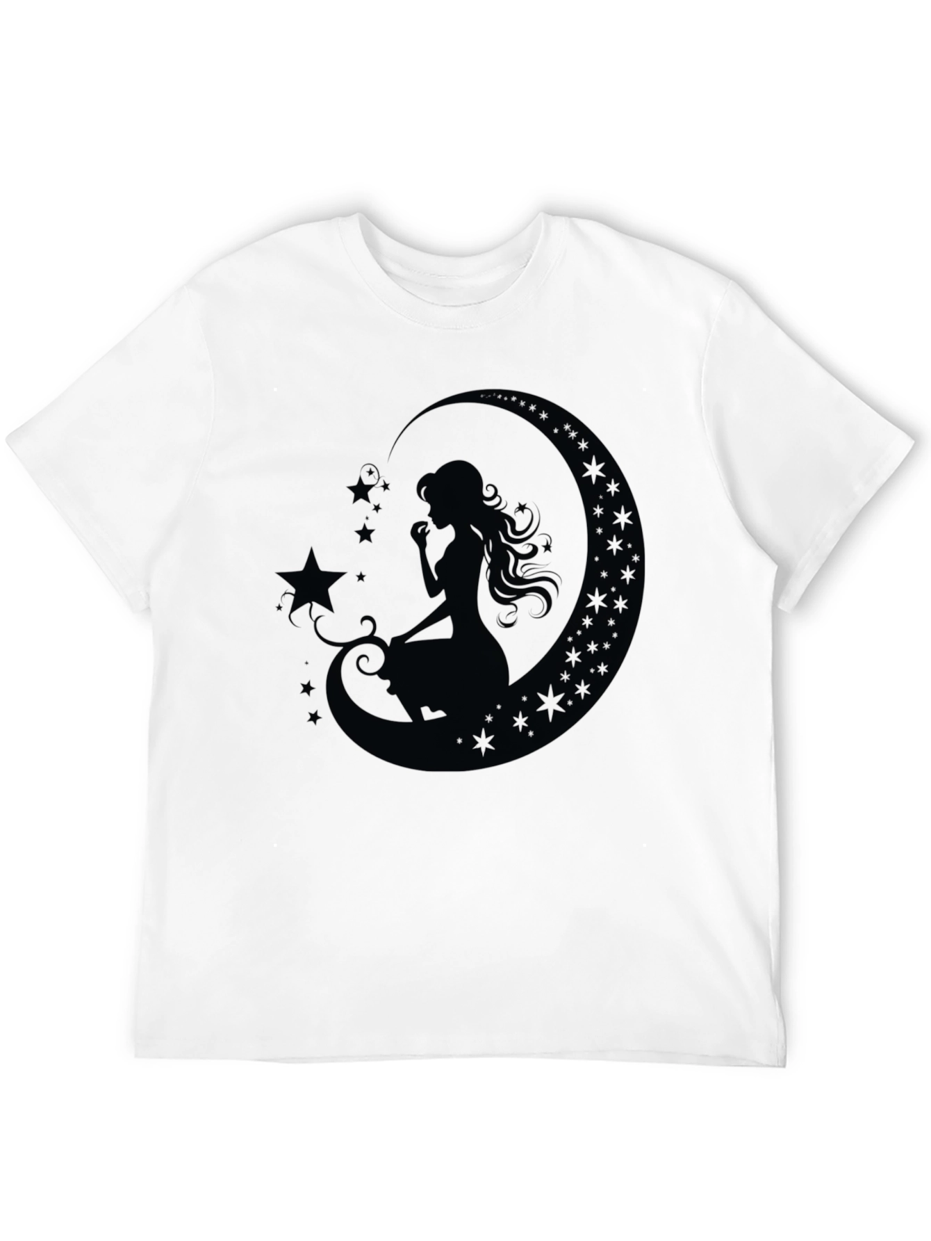 Black Moon Goddess Black T-Shirt view 12
