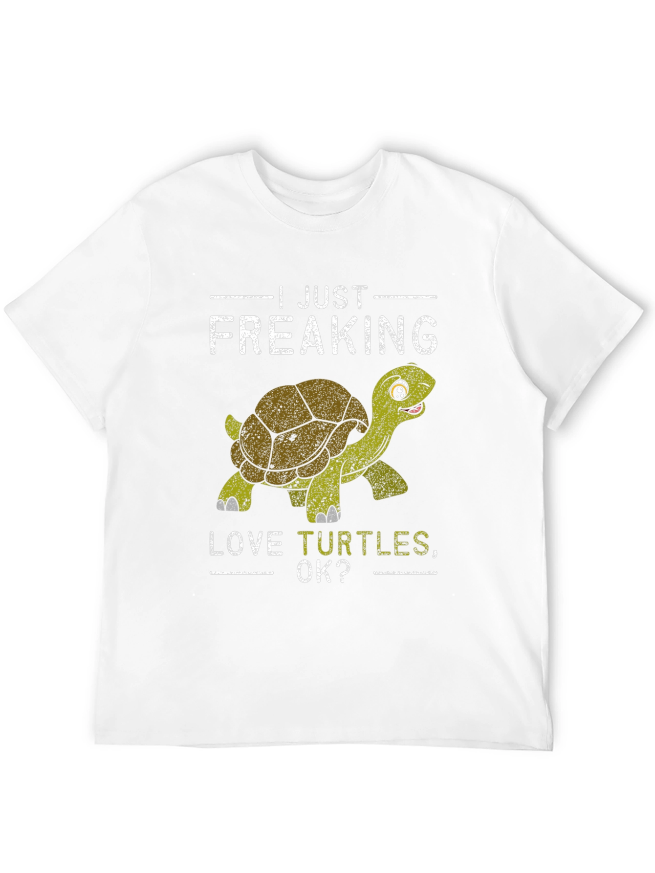 Black I Just Freaking Love Turtles, OK? T-Shirt view 12