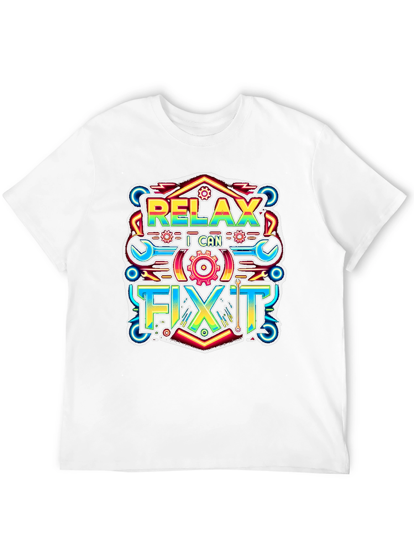 Black Relax I Can Fix It Graphic T-Shirt view 12