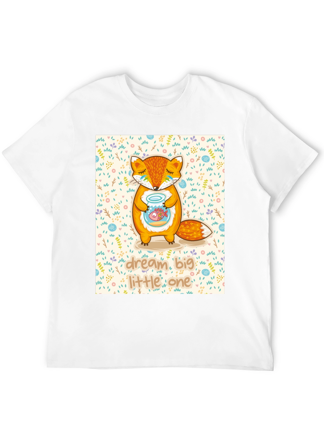Black Dream Big Little One Fox Graphic Tee view 12