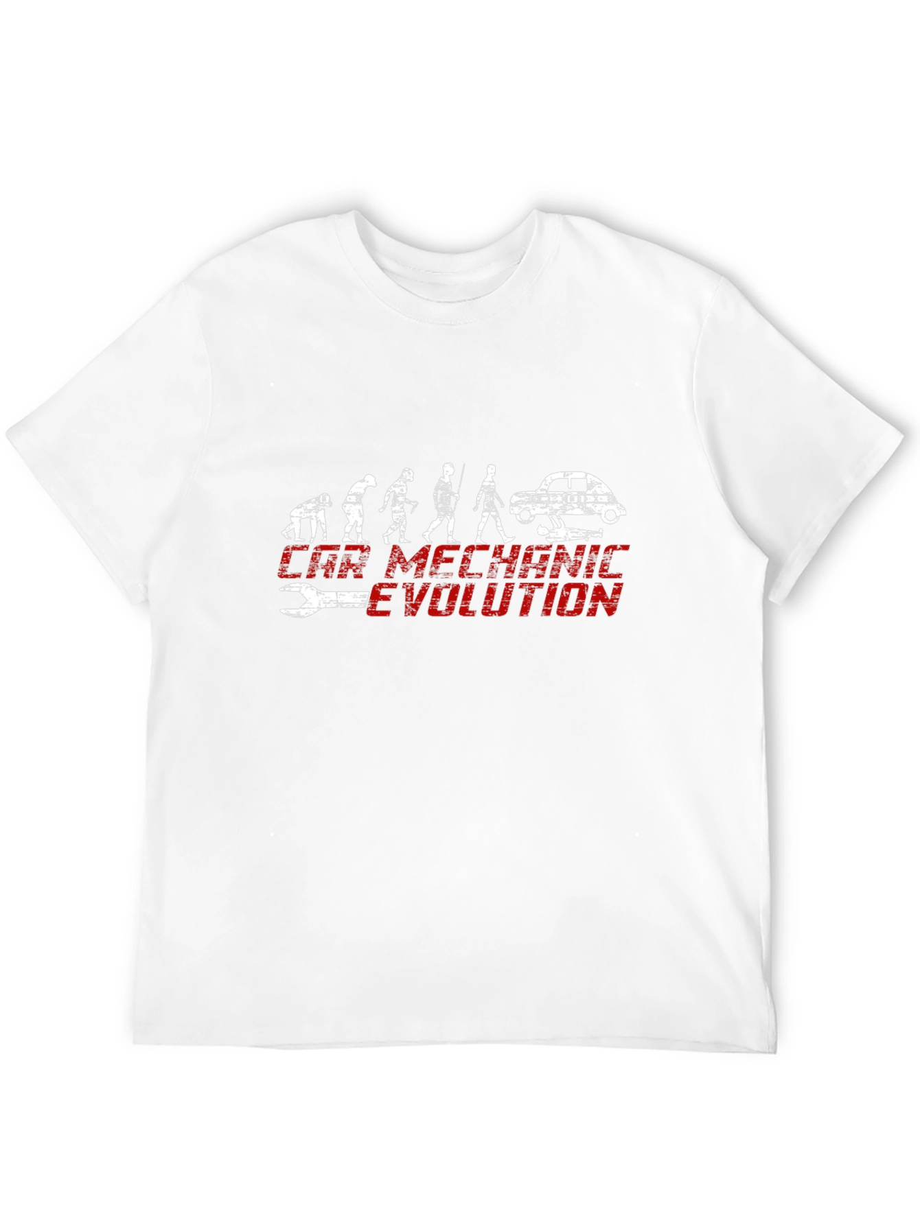 Black Car Mechanic Evolution Black Graphic Tee view 12
