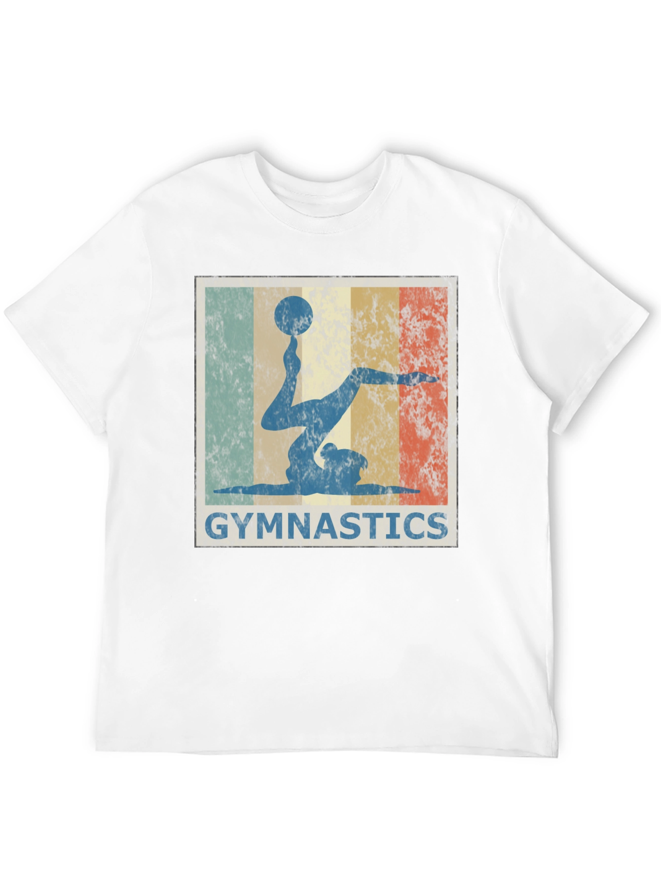 Black Vintage Gymnastics T-Shirt - Retro Gymnast Design view 12