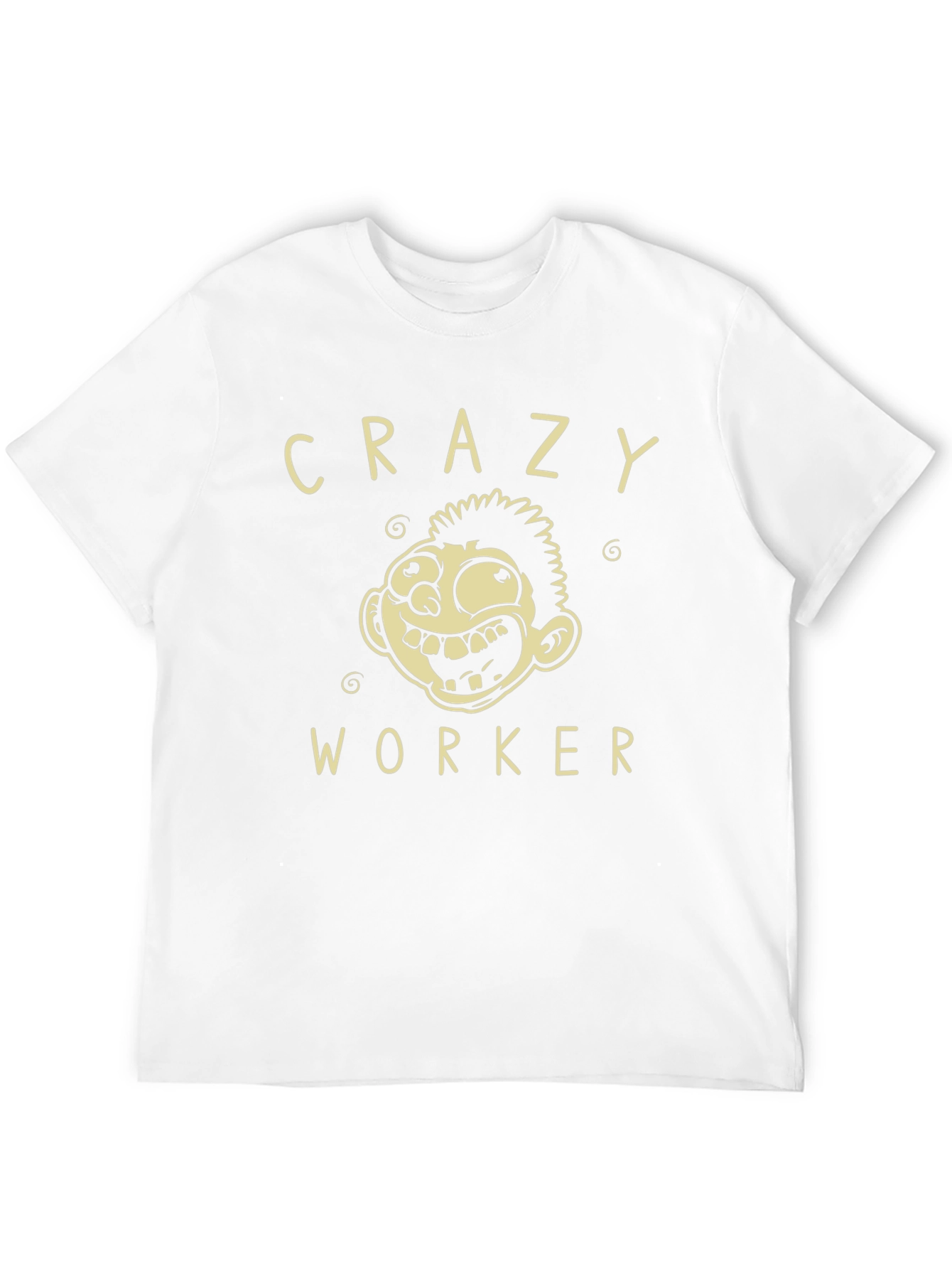 Black Crazy Worker Graphic Tee - Black view 12