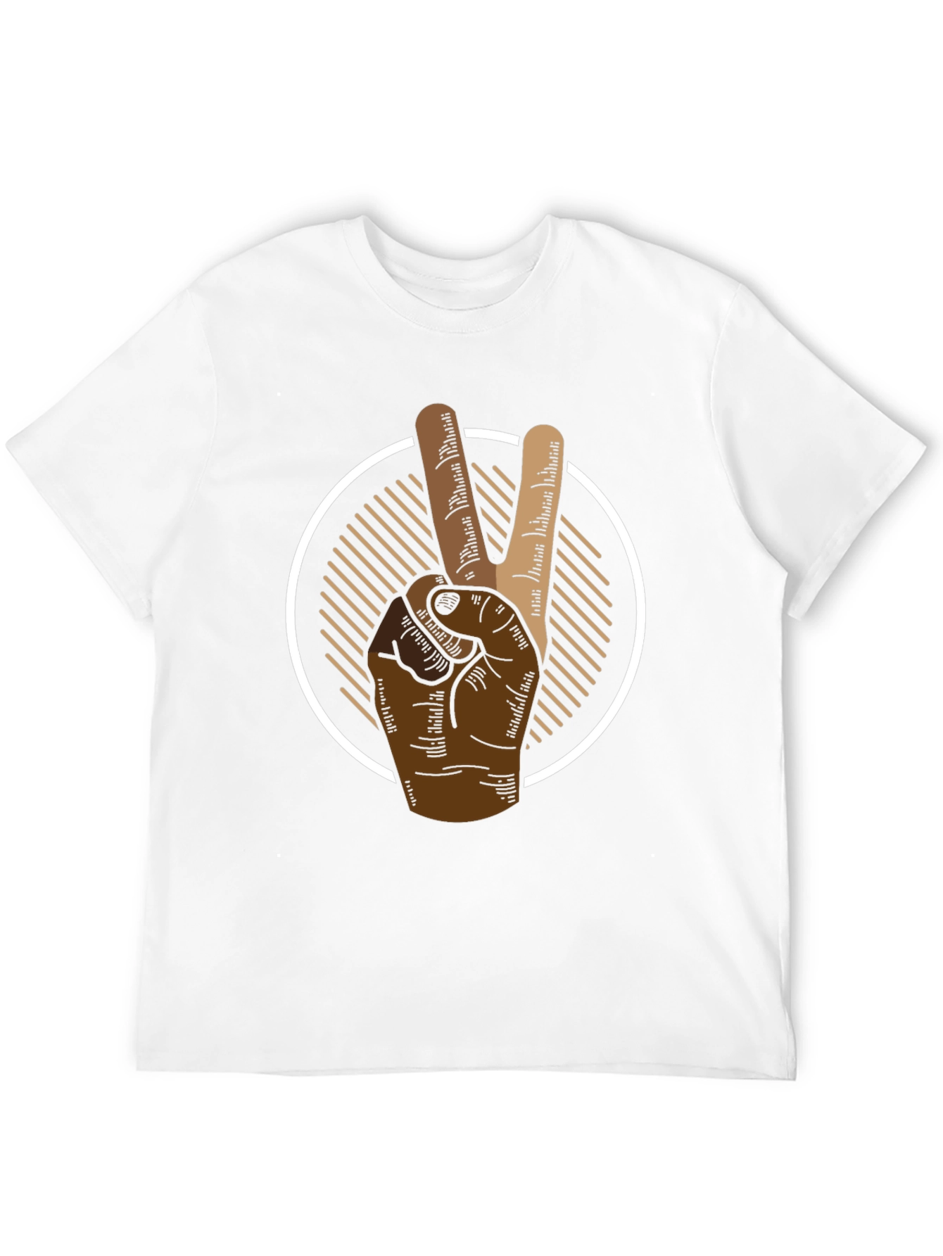 Black Peace Sign Graphic Tee - Men's Black T-Shirt view 12