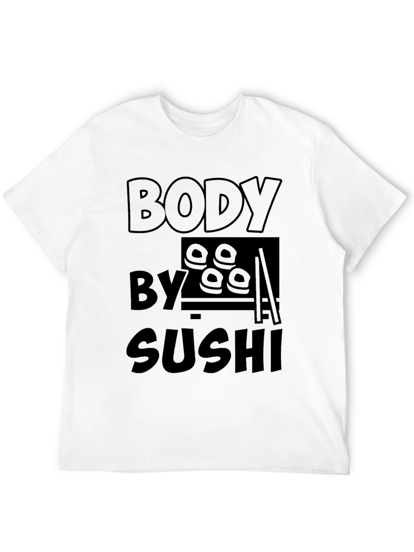 Black Body By Sushi - Funny Graphic T-Shirt view 12