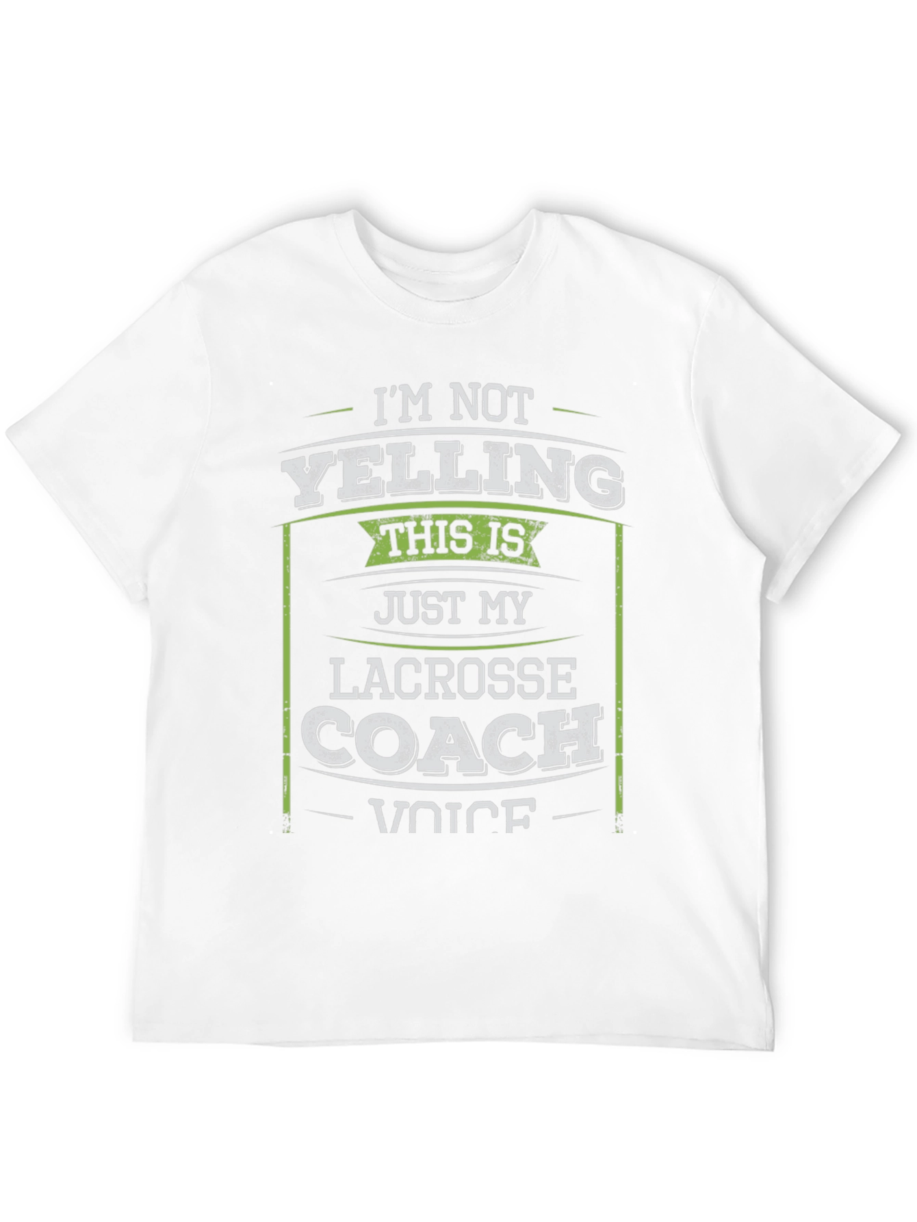 Black Lacrosse Coach Novelty T-Shirt - Funny Coach Voice view 12
