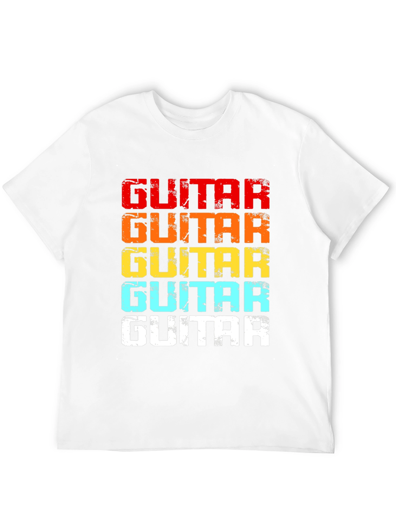 Black Retro Guitar T-Shirt - Colorful Music Lover Tee view 12