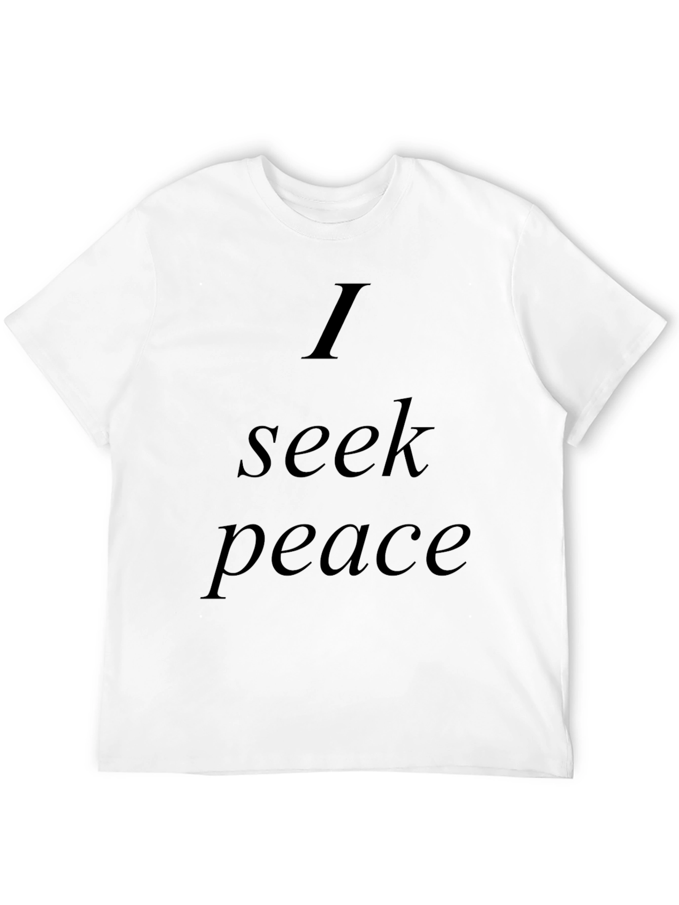 Black I Seek Peace T-Shirt - Men's Black Graphic Tee view 12