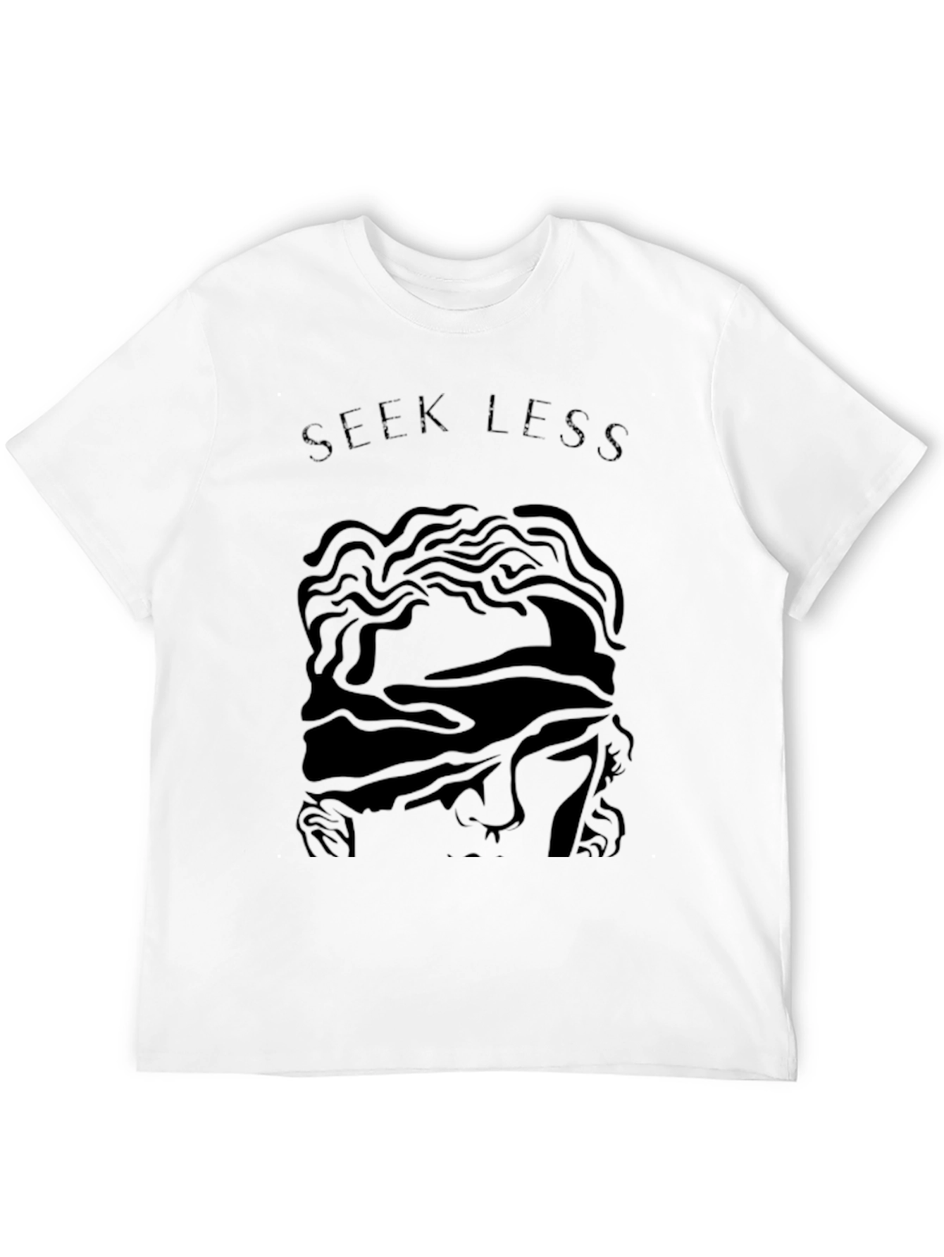 Black Seek Less Graphic Tee - Black view 12
