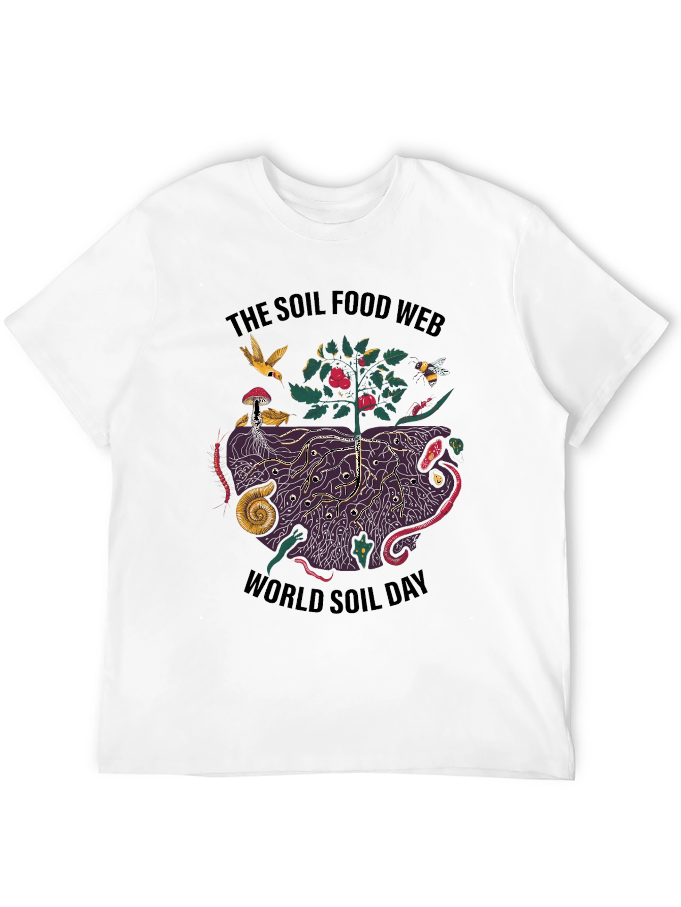 Black Soil Food Web T-Shirt - World Soil Day view 12
