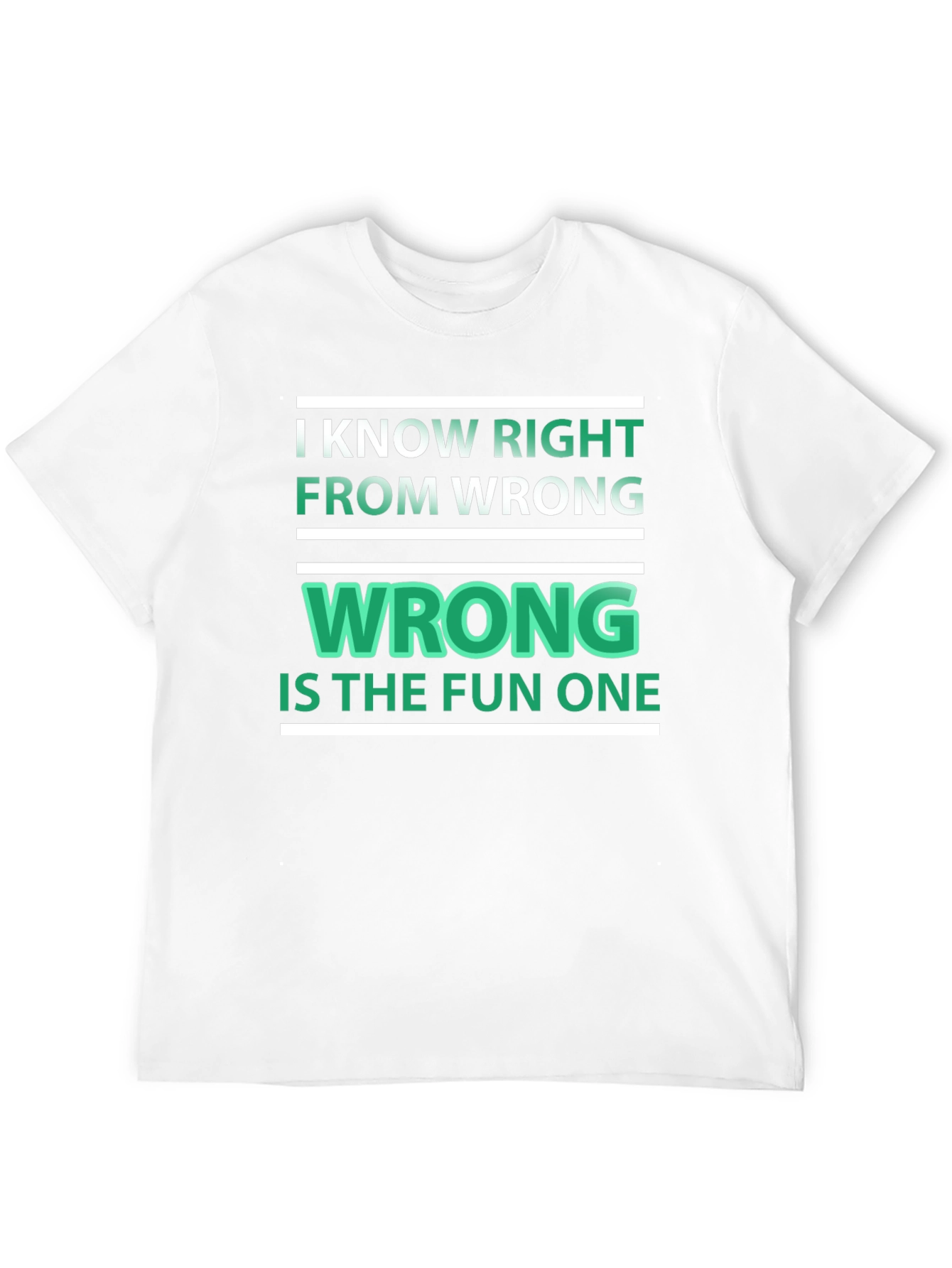 Black Funny "Wrong is the Fun One" Graphic Tee view 12