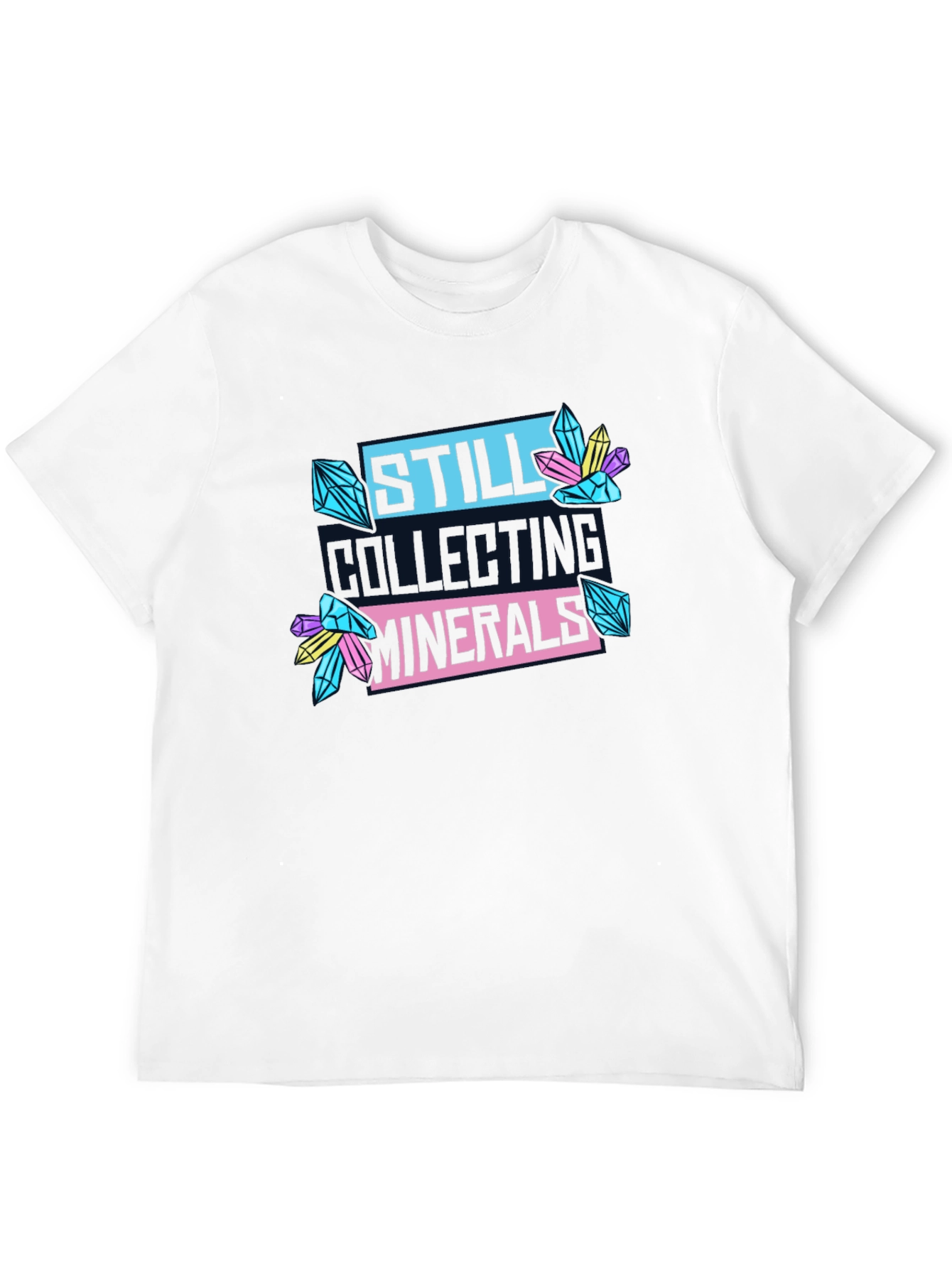 Black Still Collecting Minerals Black T-Shirt view 12