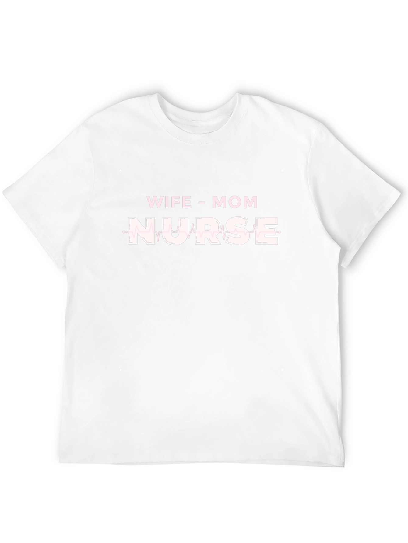 Black Wife Mom Nurse Graphic T-Shirt - Black view 12