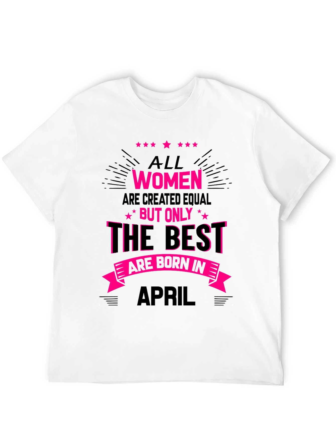 Black Best Women Born in April T-Shirt view 12