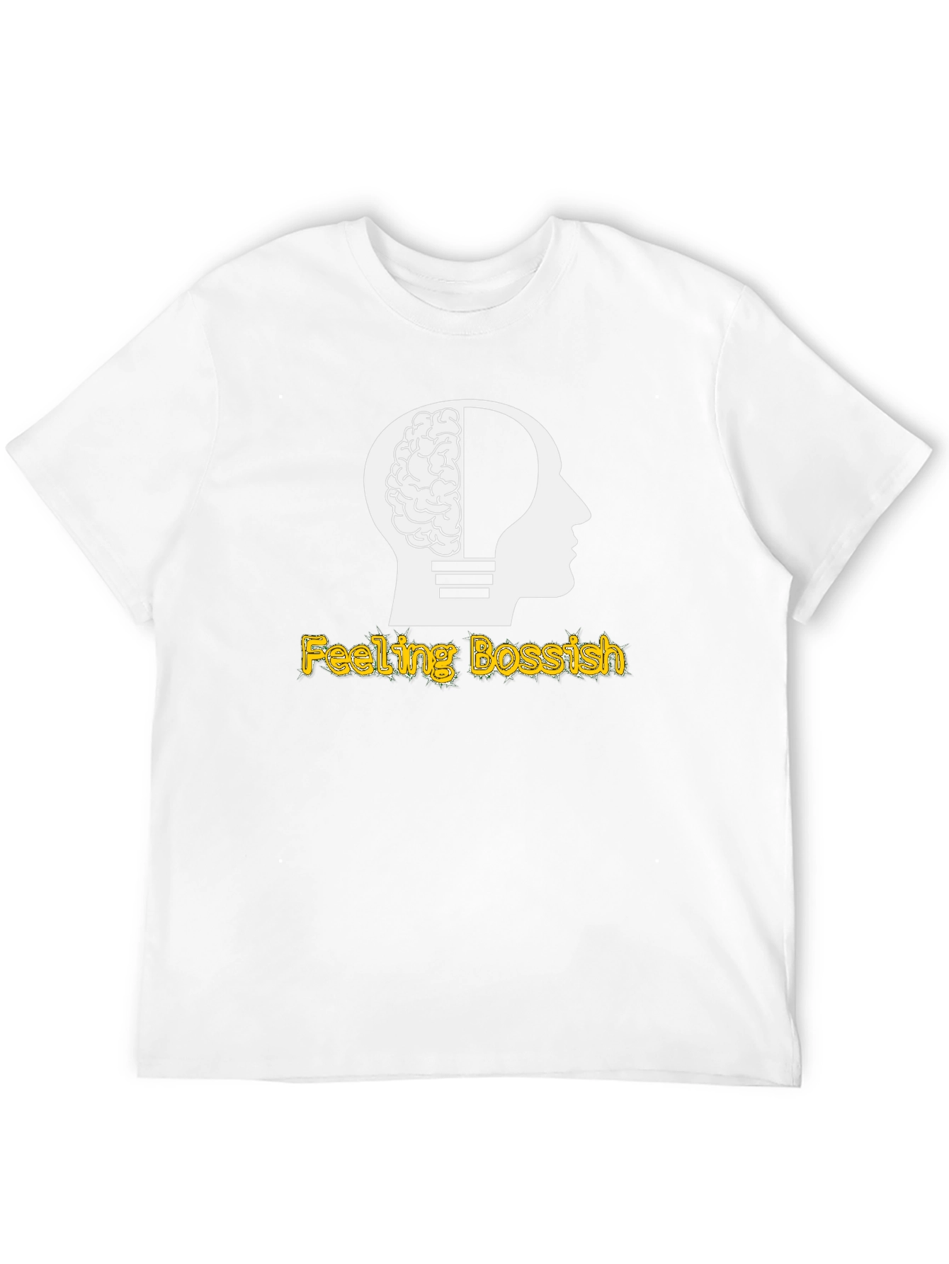 Black Feeling Bossish Brain Lightbulb Black T-Shirt view 12