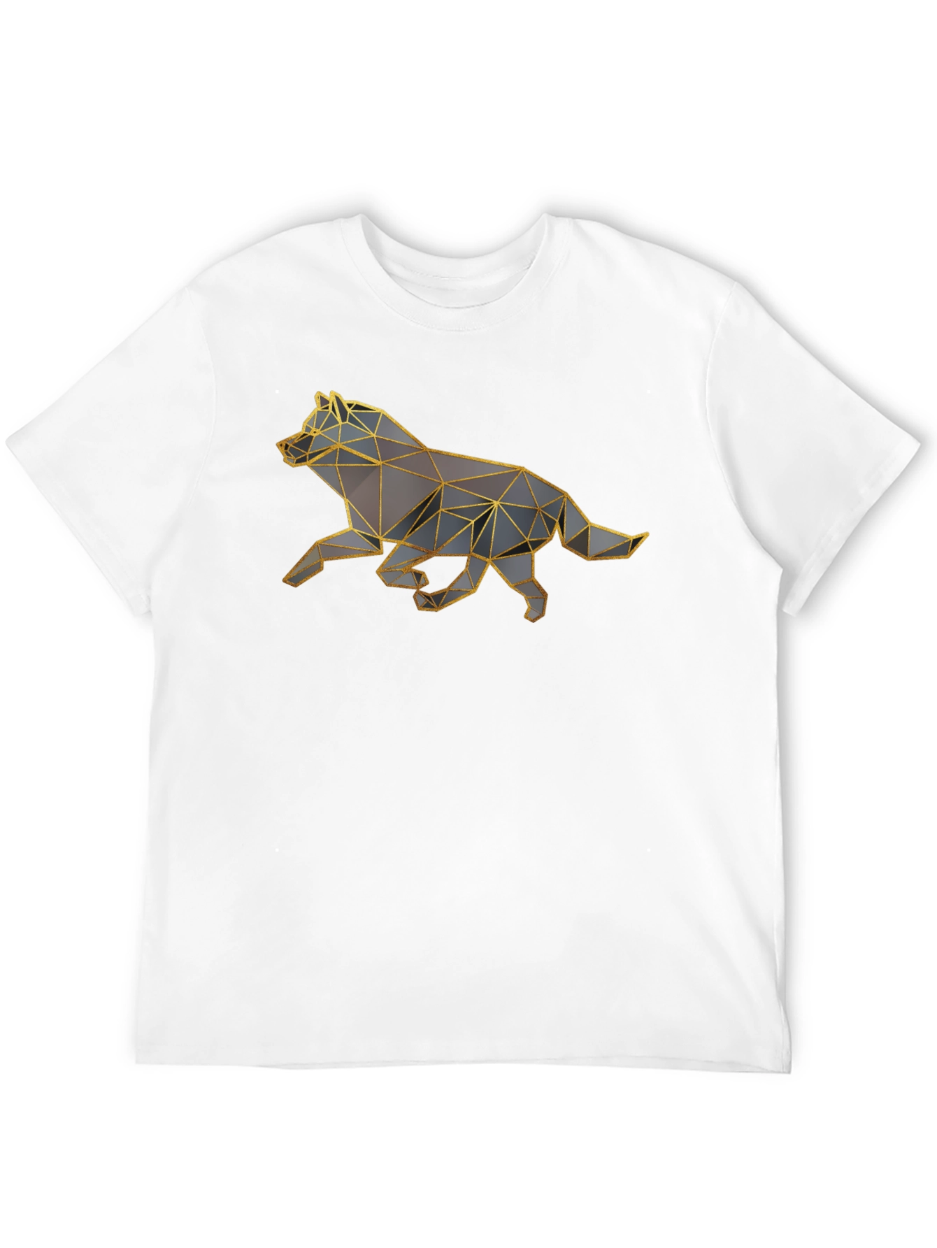 Black Geometric Wolf Graphic Tee - Black view 12