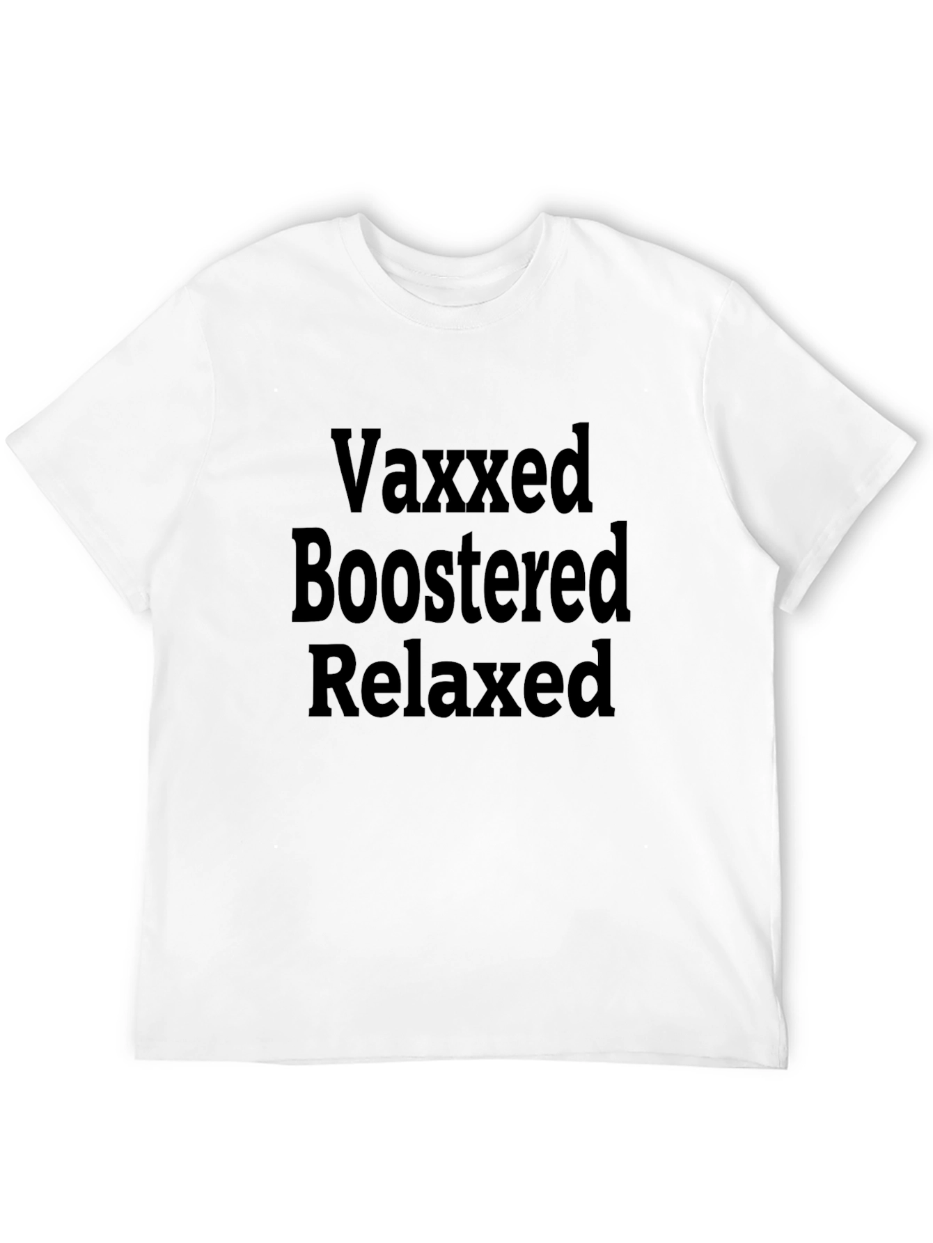 Black Vaxxed, Boosted, Relaxed Black T-Shirt view 12